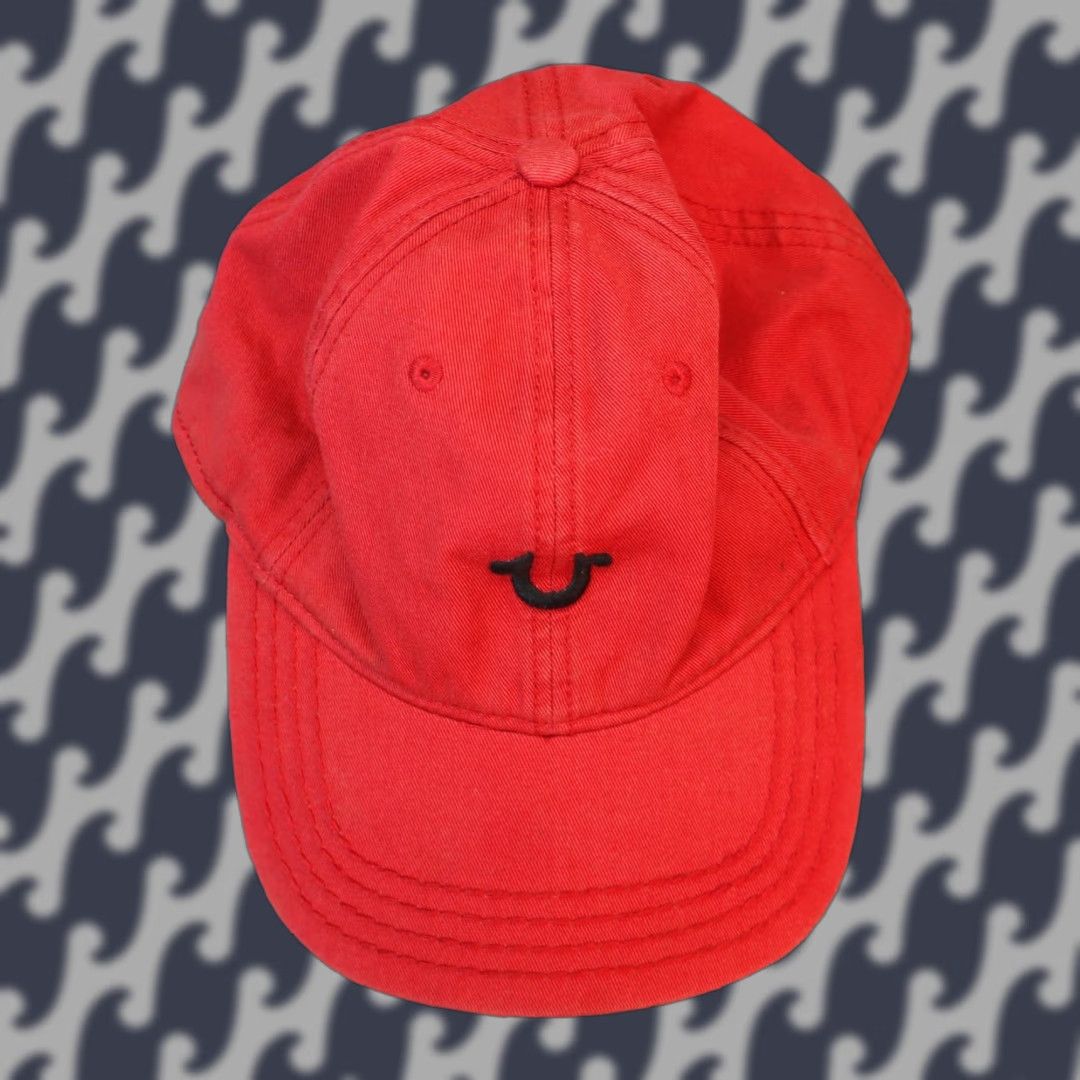 True Religion True Religion Baseball Cap Men's Core Logo Red Adjustable Strapback Cap Size ONE SIZE - 1 Thumbnail