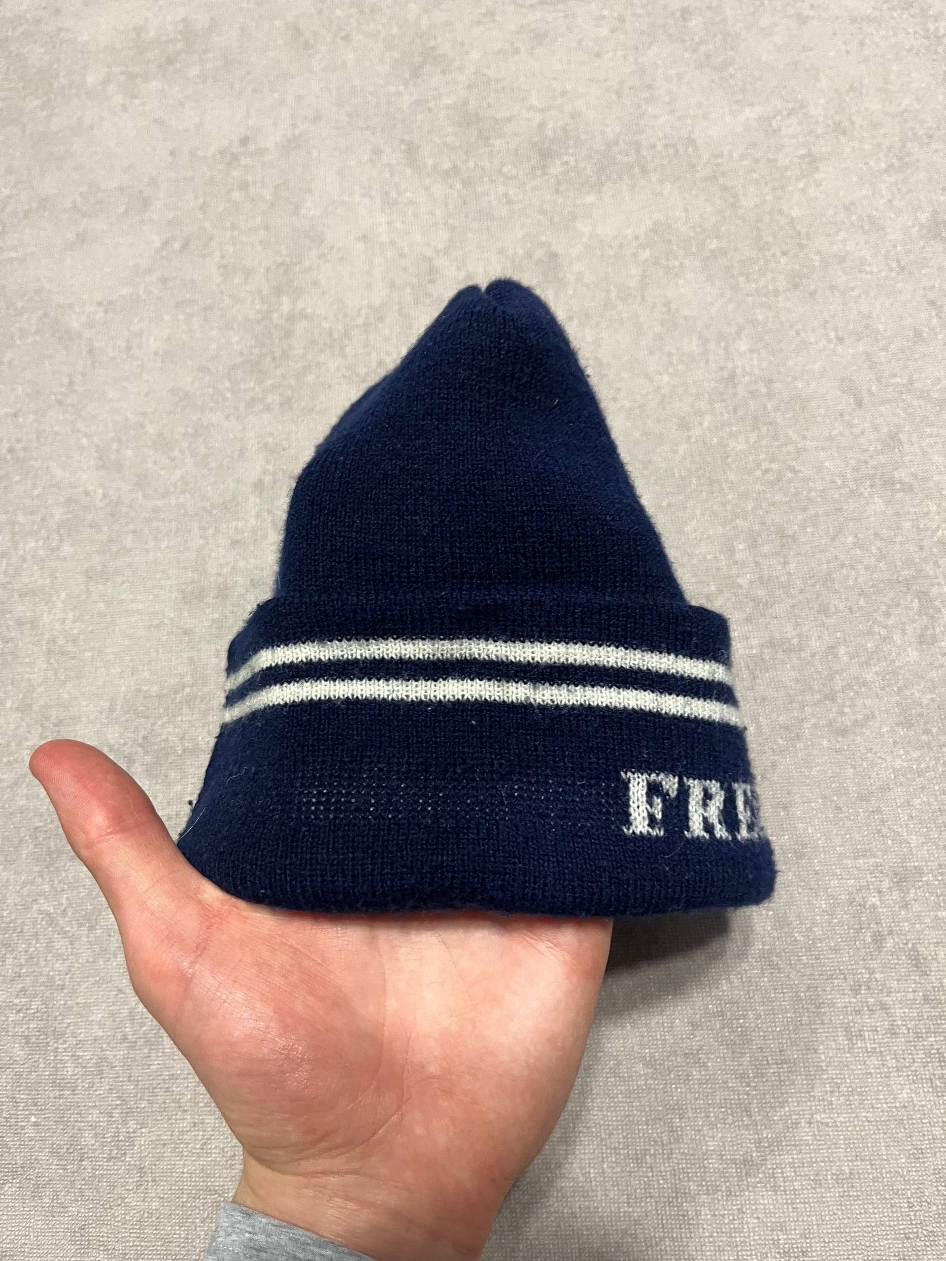 Fred Perry Vintage Fred Perry Men`s Hats Beanie Blue Logo One Size Size ONE SIZE - 3 Thumbnail