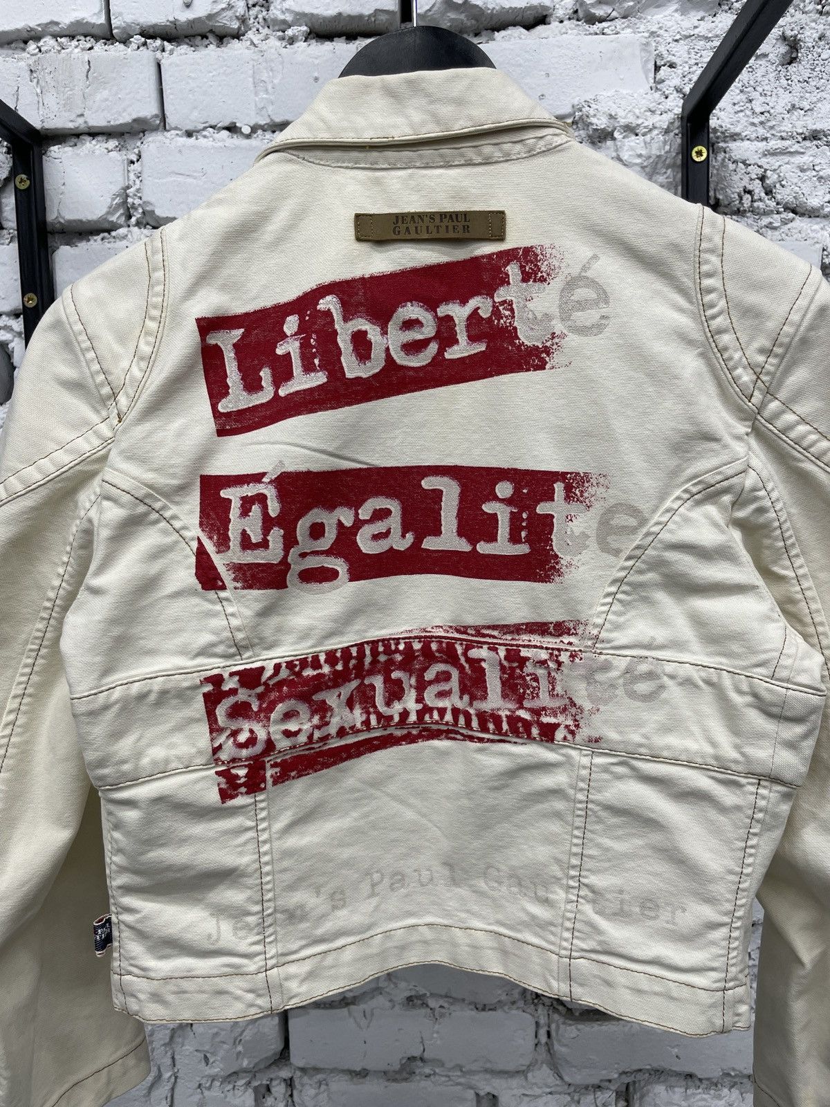 Jean Paul Gaultier × Vintage Jean Paul Gaultier “ Liberte Egalite Sexualite “ Jacket Size M / US 6-8 / IT 42-44 - 3 Thumbnail