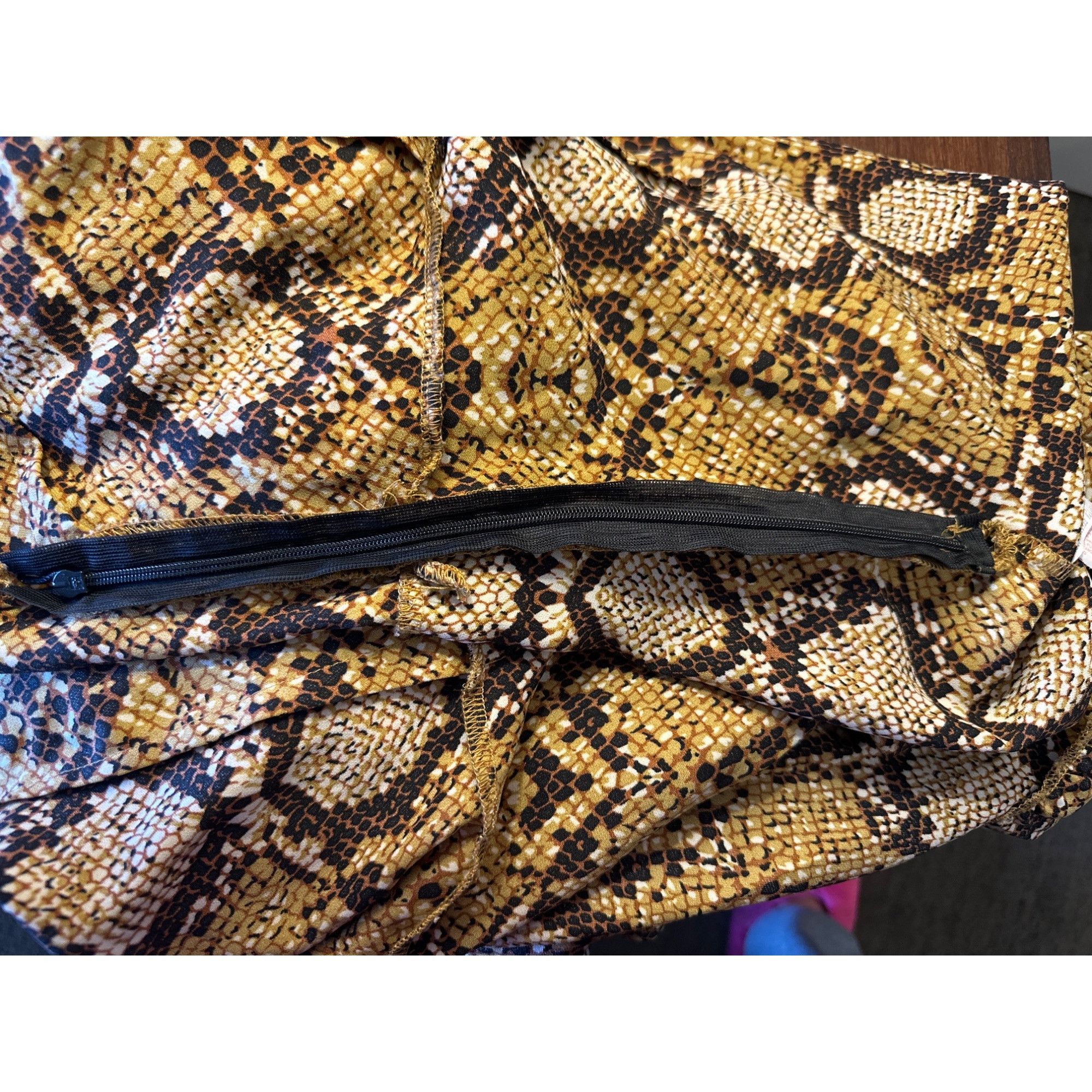 Boohoo Boohoo Snakeskin Print Ruffle Mini Dress Long Sleeve Bold Pa Size XL / US 12-14 / IT 48-50 - 13 Thumbnail