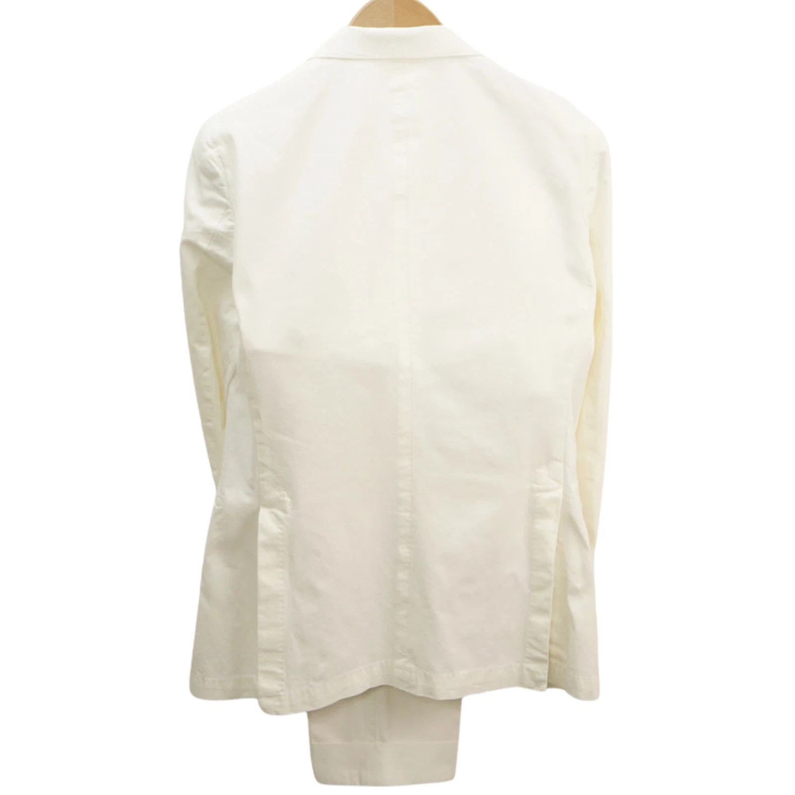 Suitsupply Men Suitsupply Havana Jetted Unlined White Pure Cotton US38 Size 38R - 2 Thumbnail