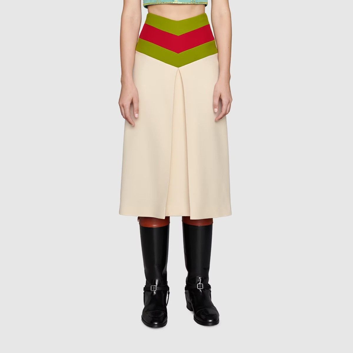Gucci GUCCI Runway Chevron vintage Web skirt Size 27" / US 4 / IT 40 - 10 Thumbnail