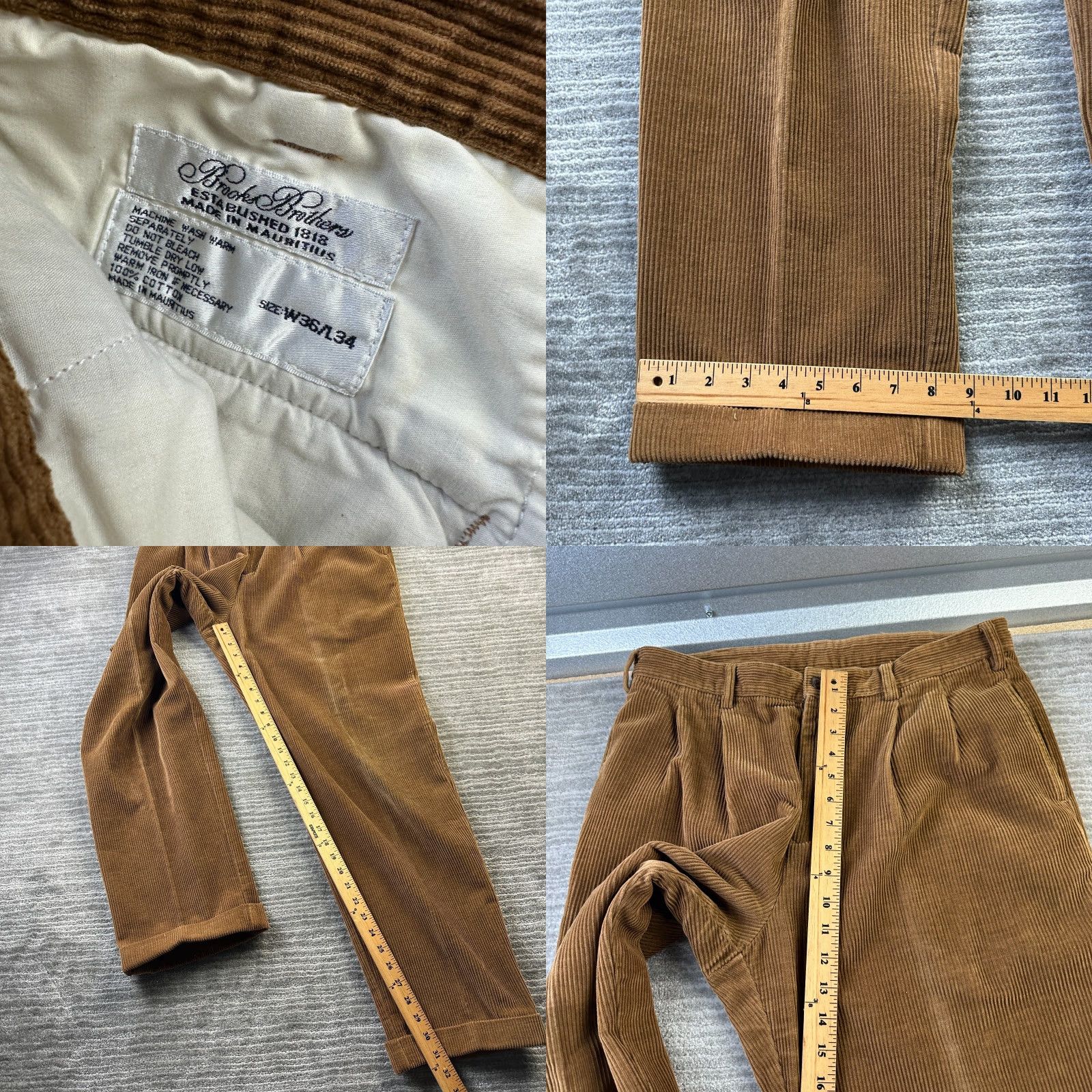 Brooks Brothers Brooks Brothers Pants Mens 36x31 Corduroy Brown Slacks Trousers Size US 36 / EU 52 - 8 Thumbnail