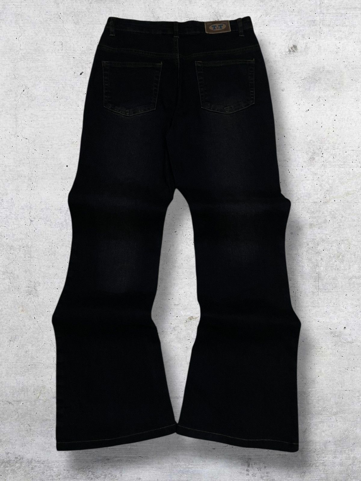 Tornado Mart VINTAGE RARE DESIGNER JAPAN T&T LACE UP FLARED DENIM 90S Size US 27 - 8 Thumbnail