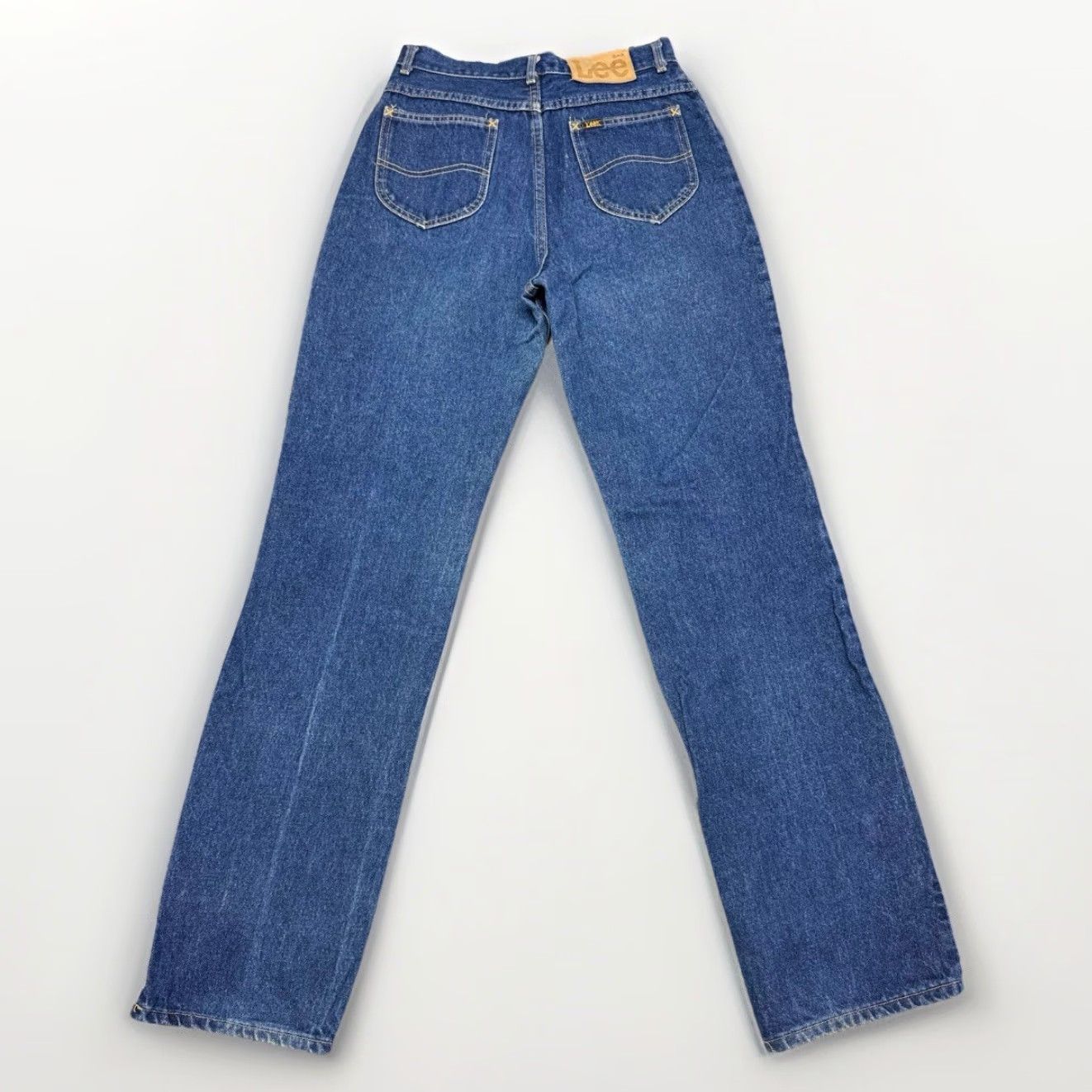 Lee VINTAGE Lee Riders Jeans Women’s 28x32 Straight High Rise Blue Denim 5-Pocket USA 1960s 80s Mens Womens Boys Girls Size 34" / US 12 / IT 48 - 3 Thumbnail