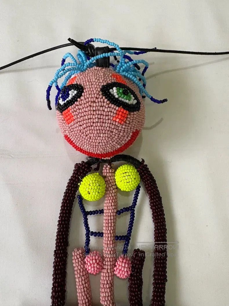 Walter Van Beirendonck Cute Beaded Doll Pendant Necklace. Size ONE SIZE - 4 Thumbnail