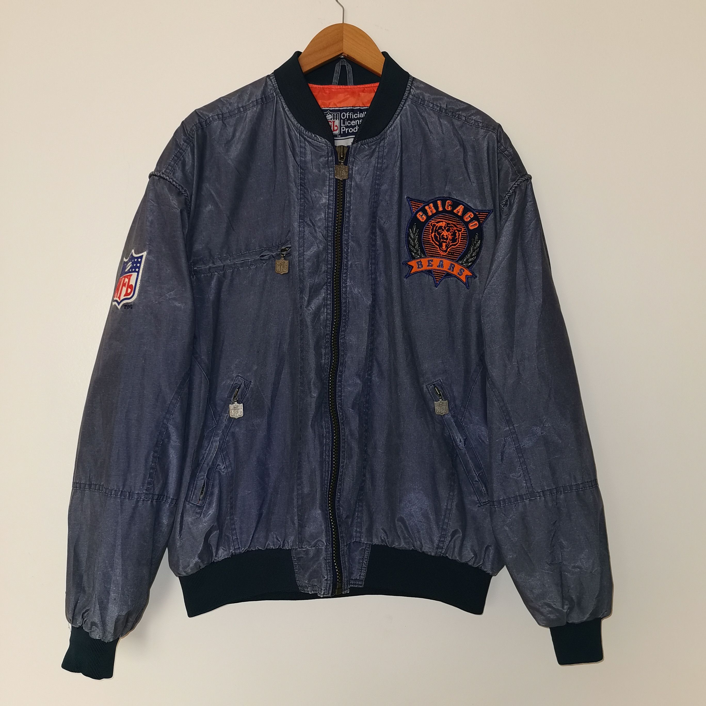 NFL Rare NFL Chicago bears Bomber vintage jacket 90's campri Size US XL / EU 56 / 4 - 1 Thumbnail