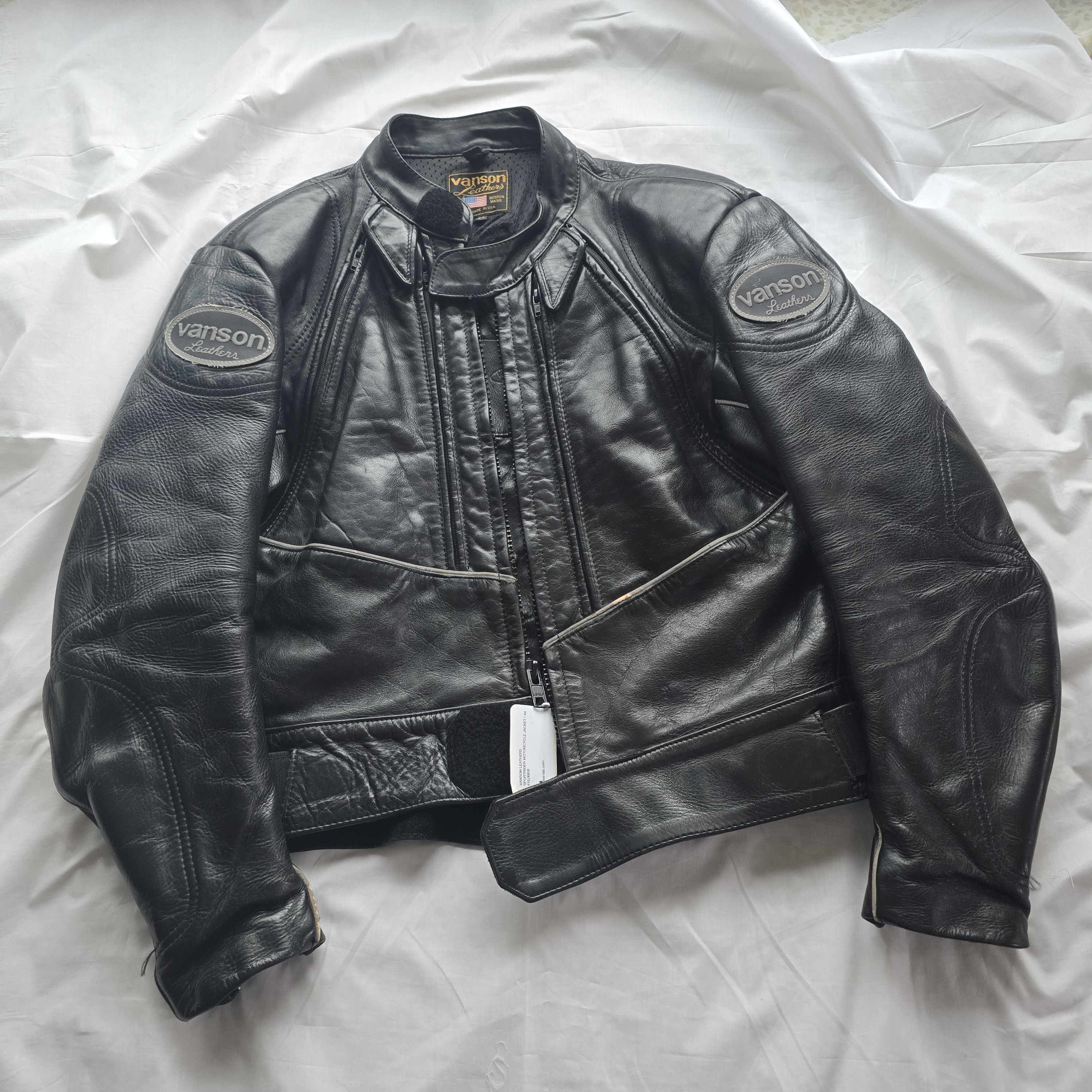 Vanson Leathers Vintage Vanson reflective leather biker jacket Size US XL / EU 56 / 4 - 1 Thumbnail