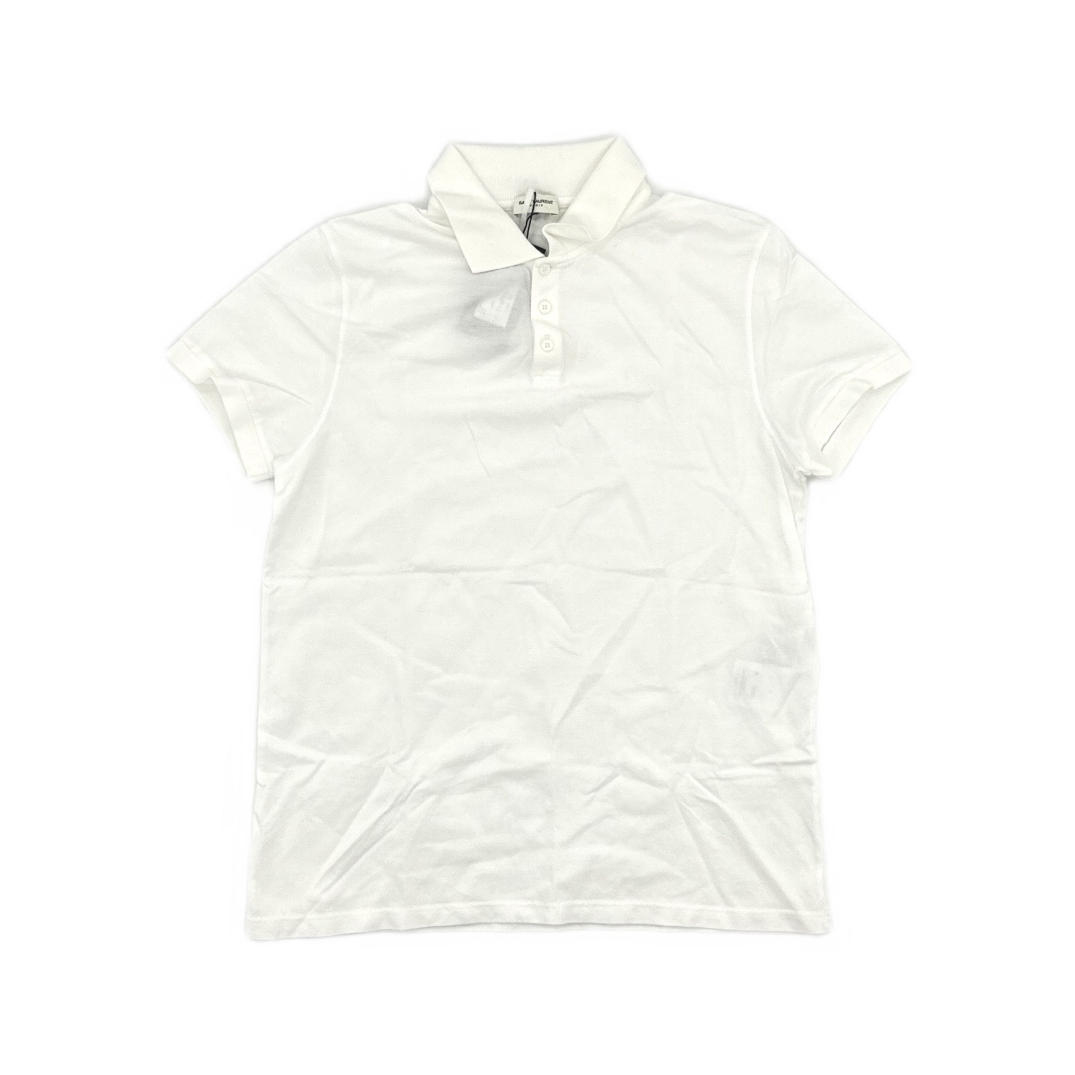 Saint Laurent Paris Saint Laurent Embroidered Logo Polo Shirt Size M Size US M / EU 48-50 / 2 - 1 Thumbnail