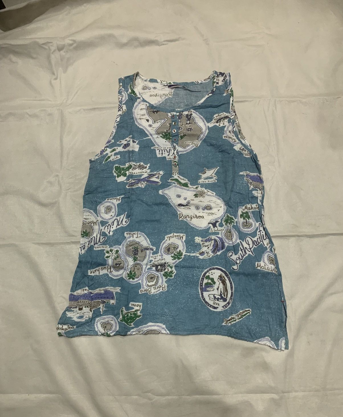 Japanese Brand Japanese South Pacific AOP TankTop Tee Size US M / EU 48-50 / 2 - 1 Thumbnail