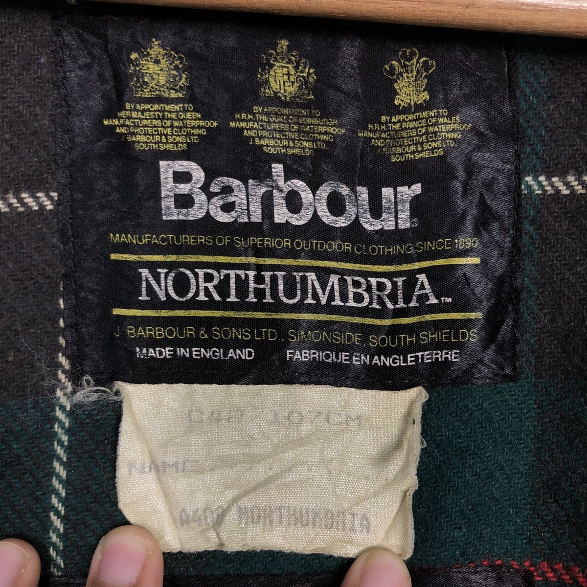 Barbour 📌Vintage Wax Jacket Barbour Northumbria Blanket England Size US M / EU 48-50 / 2 - 18 Thumbnail