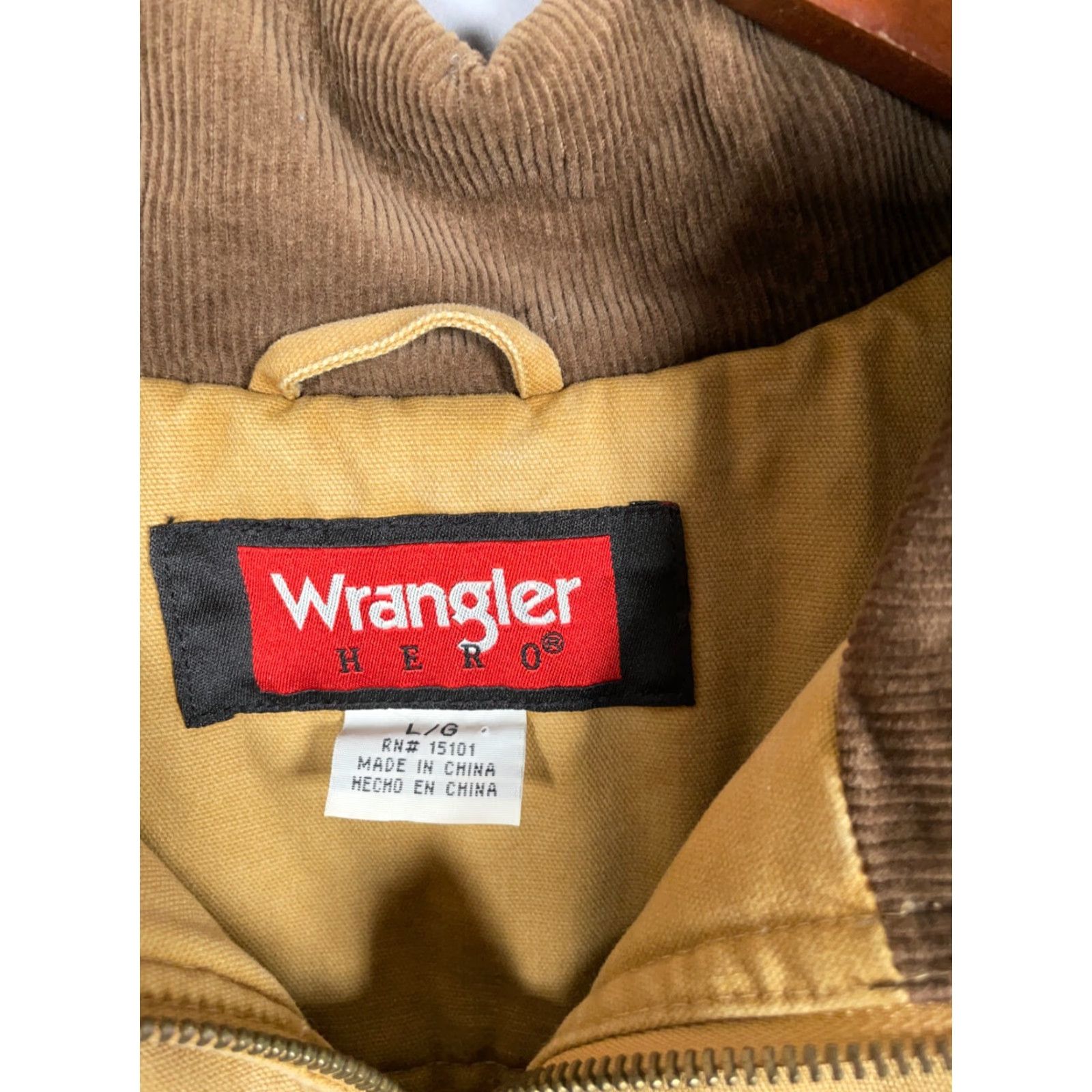 Wrangler Wrangler Hero Sherpa Lined Canvas Vest Adult Large Brown Corduroy Collar Zip Up Size US L / EU 52-54 / 3 - 3 Thumbnail