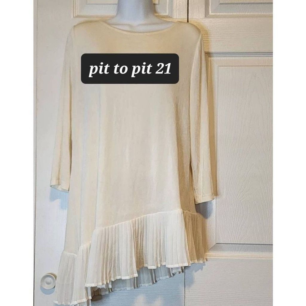 Chicos Chico's Off-white Blouse Size L / US 10 / IT 46 - 4 Thumbnail
