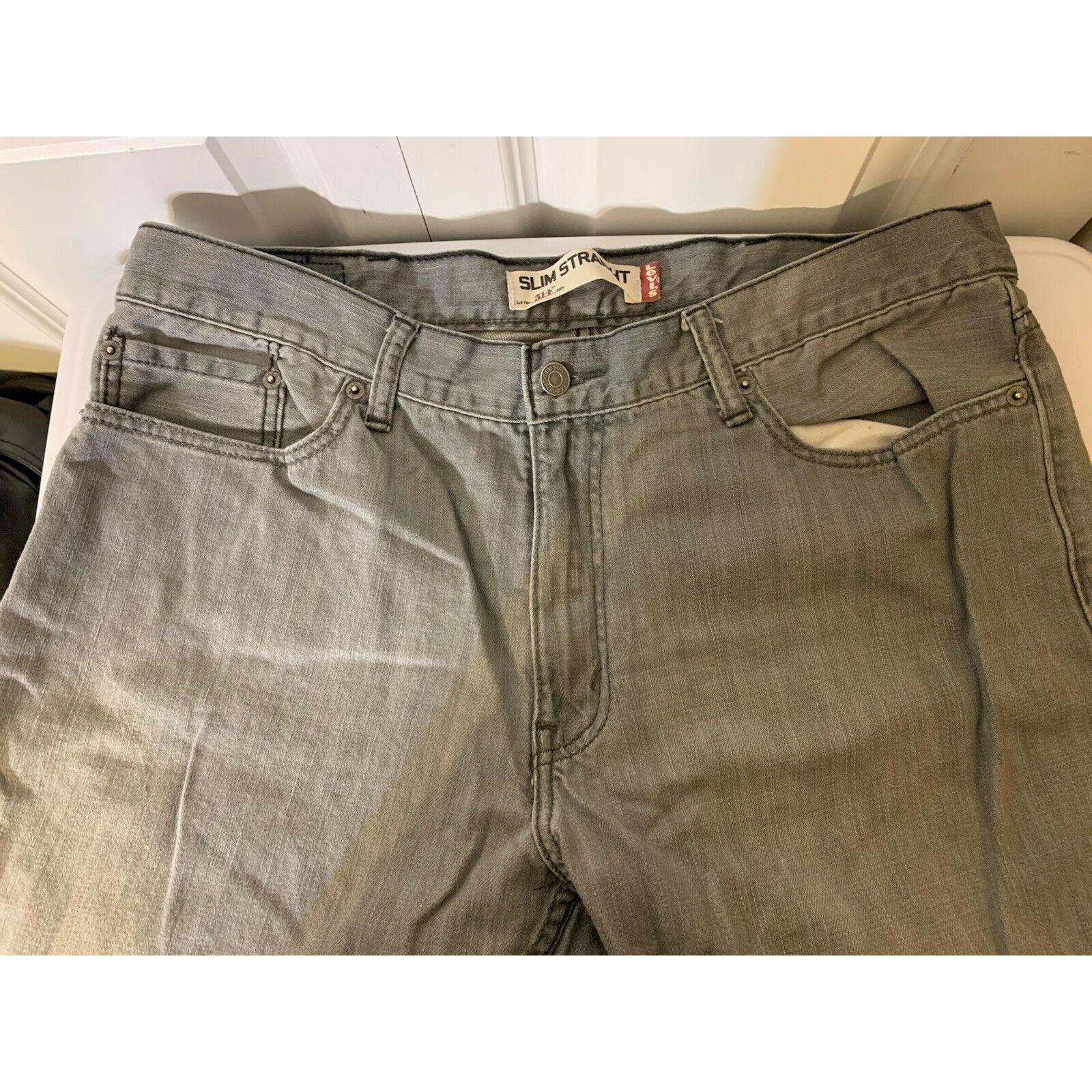 Levi's Levis Perfectly Faded Gray Denim 514 Jeans Slim Straight Leg Size US 38 / EU 54 - 6 Thumbnail