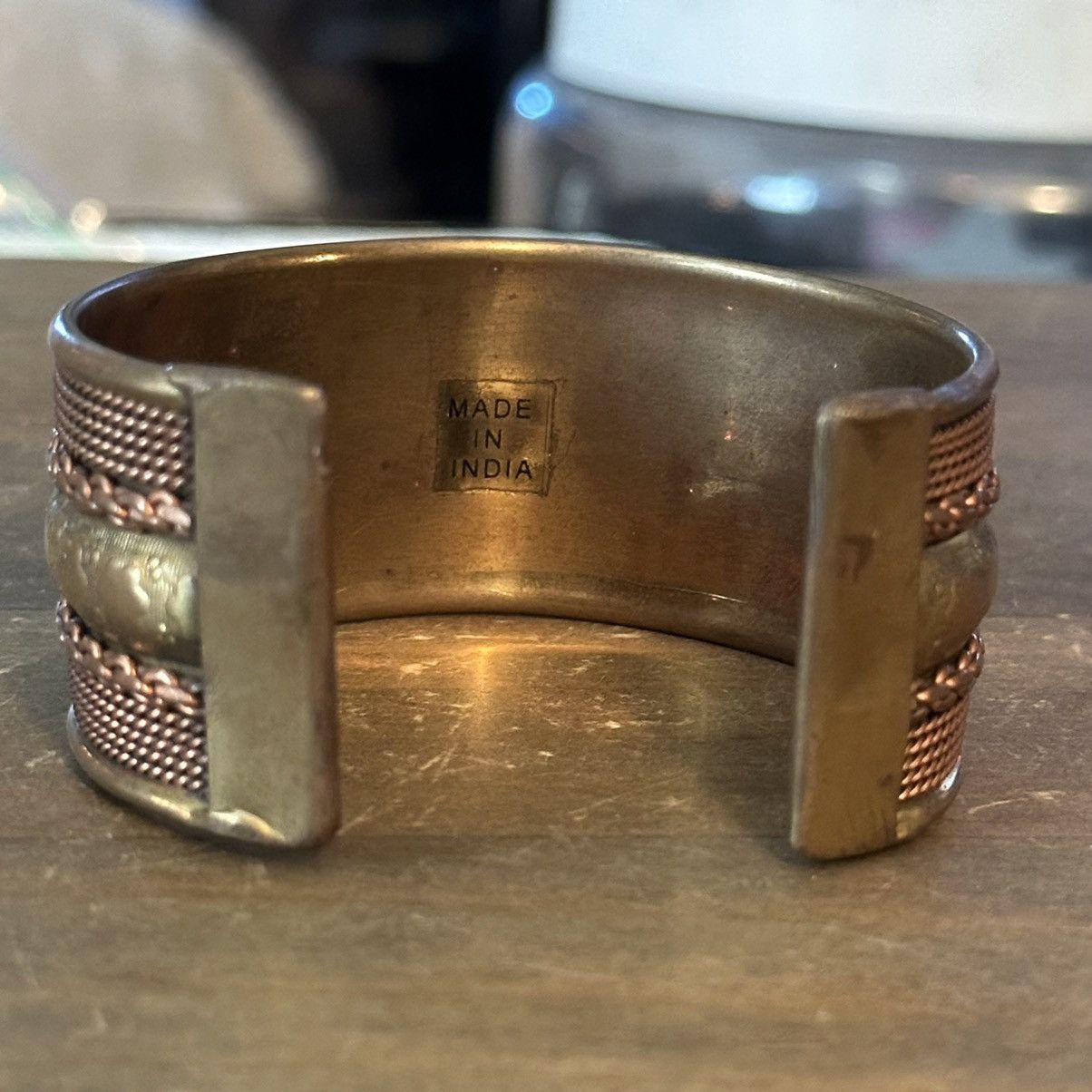 Vintage Vintage wide brass cuff bracelet Size ONE SIZE - 8 Thumbnail