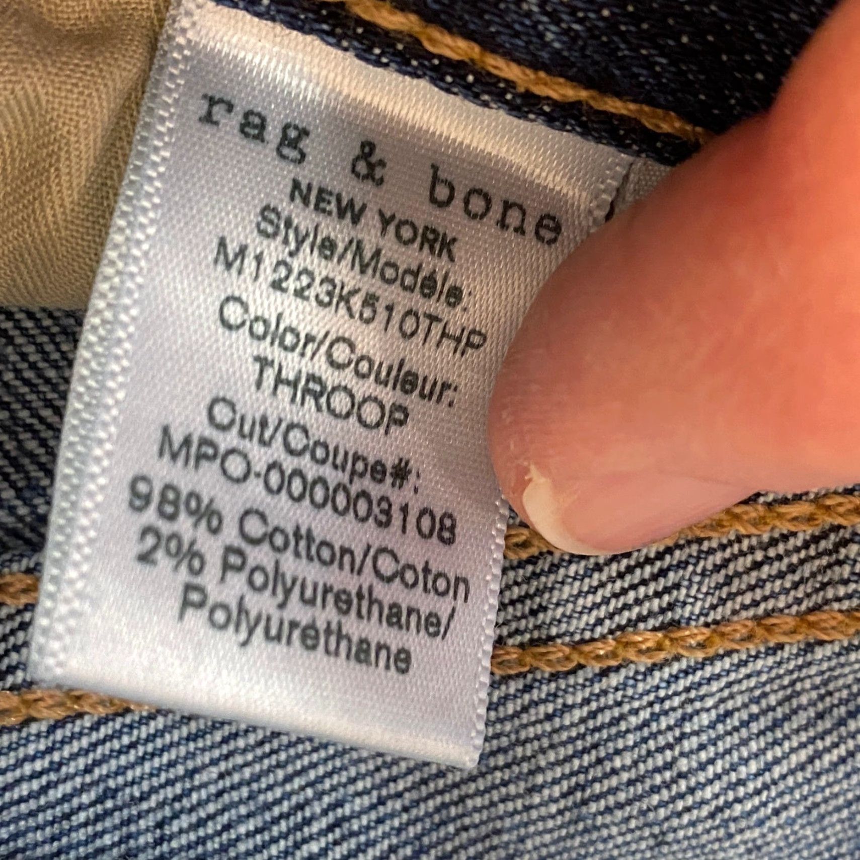 Rag & Bone Rag & bone Slim Jeans Mens 30 x 32 Blue Wash Button Fly Denim Cotton Polyester Blend Slim Fit Jeans Men Blu Size US 30 / EU 46 - 4 Thumbnail