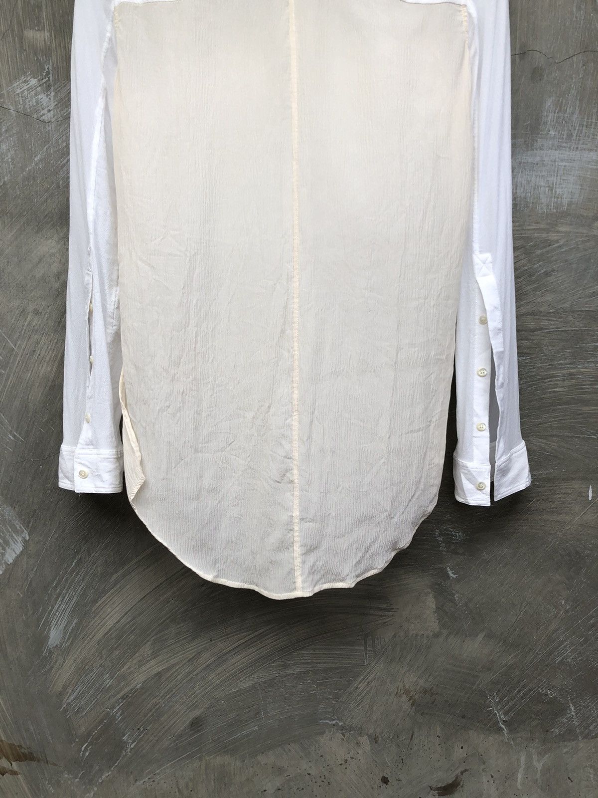 Helmut Lang Helmut Lang Broken White Button Up Shirt Size S / US 4 / IT 40 - 9 Thumbnail
