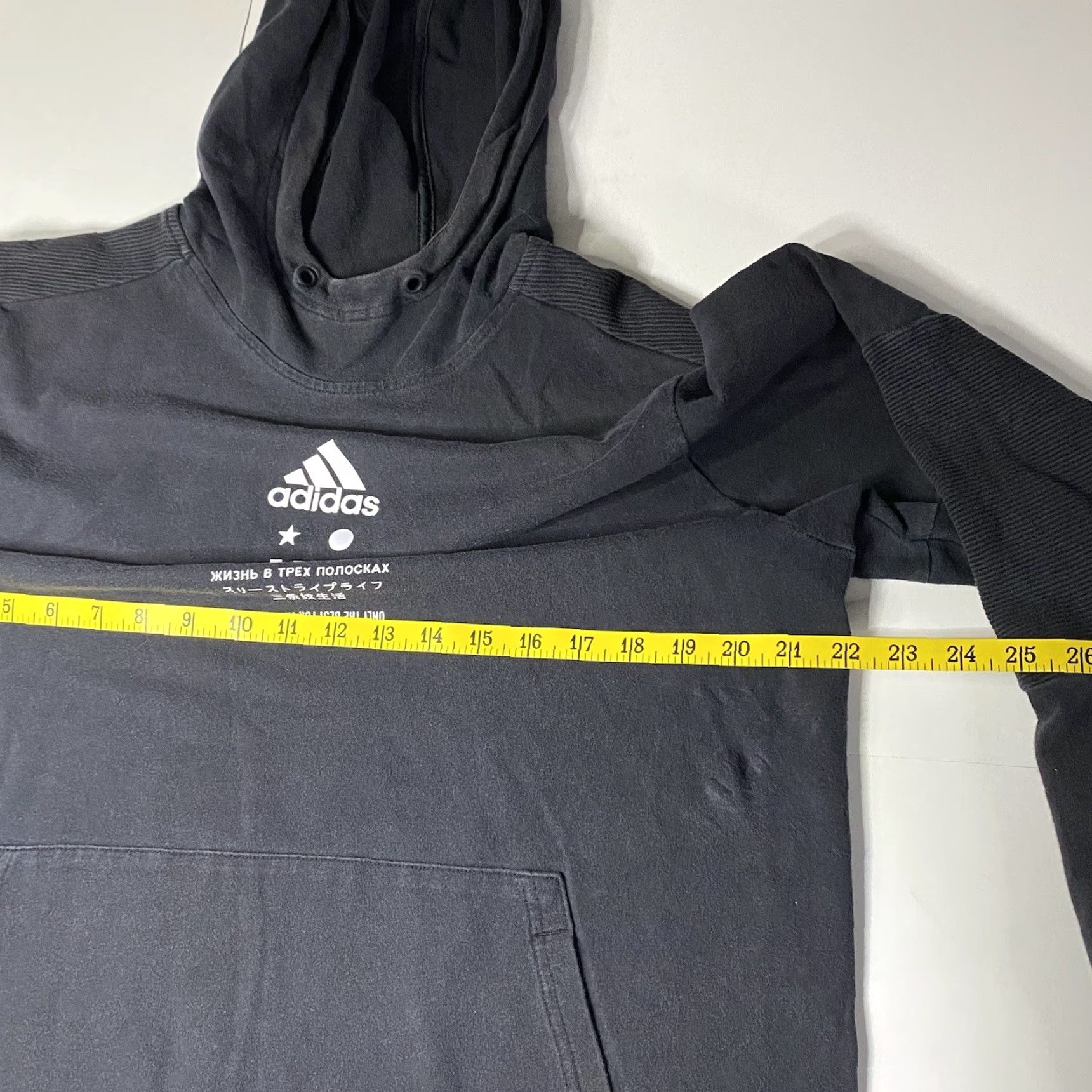 Adidas adidas Sweatshirt Mens Medium Black Hooded Pullover Logo Size US M / EU 48-50 / 2 - 3 Thumbnail