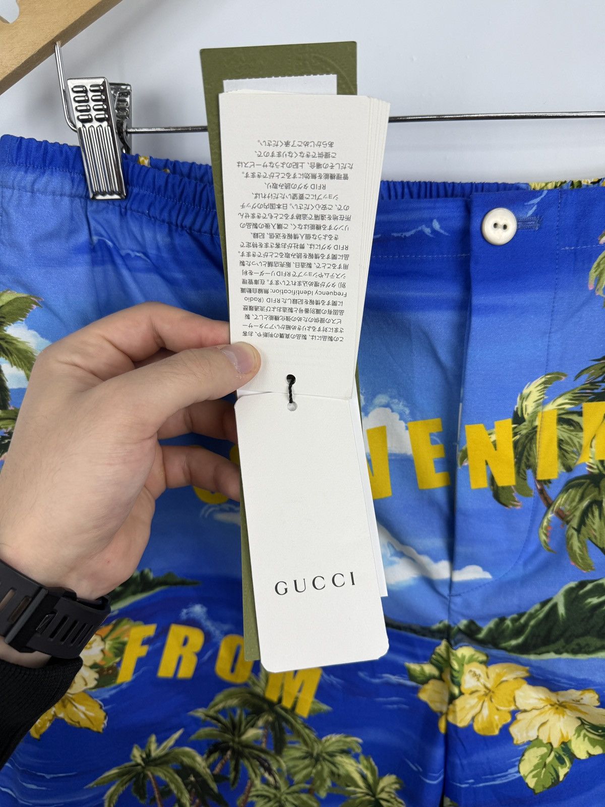 Gucci 🇮🇹 Gucci Souvenir From Los Angelis Swim High Waisted Shorts Size US 32 / EU 48 - 7 Thumbnail