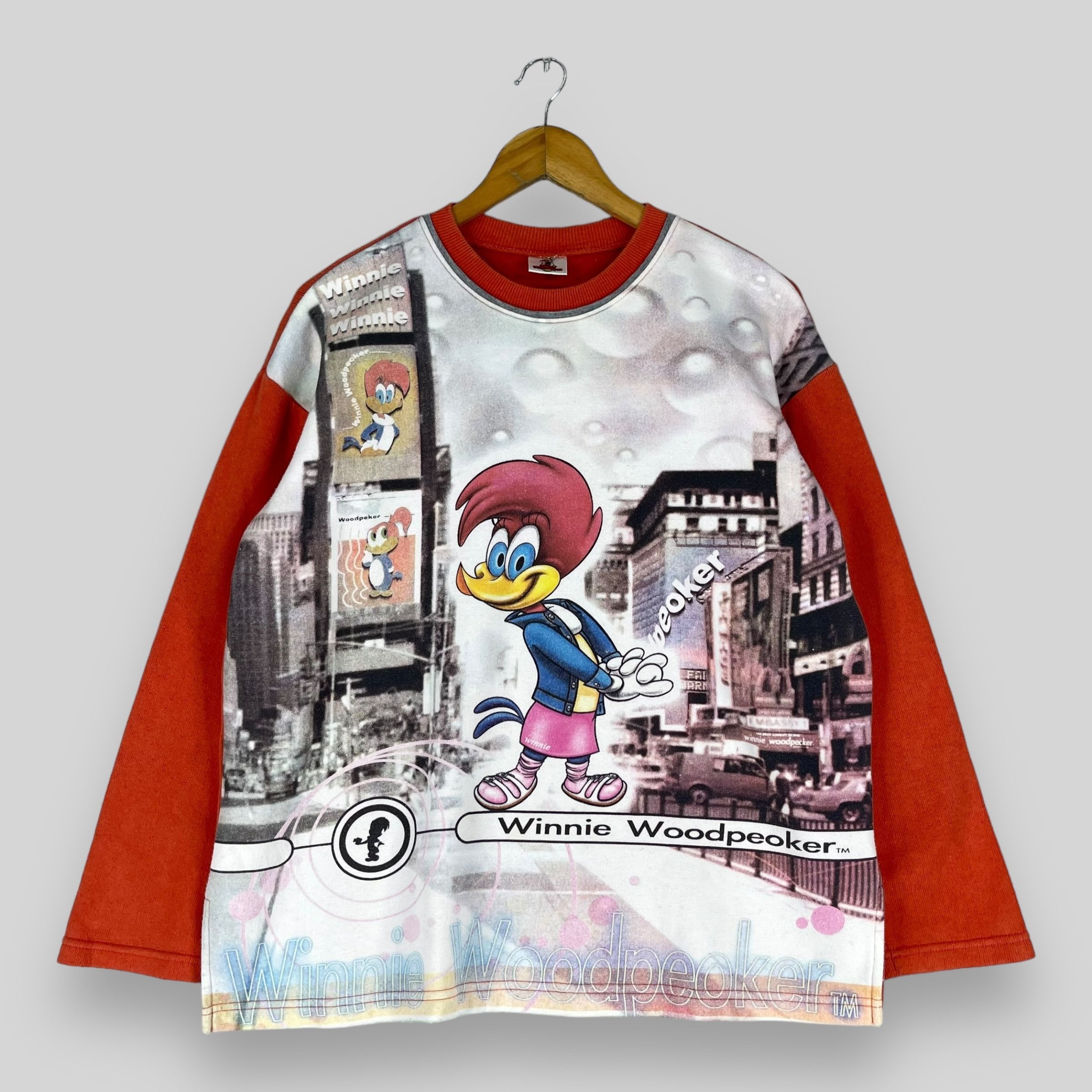 Cartoon Network × Vintage Vintage 90s WOODY WOODPECKER Cartoon Overprint Jumper Size M Size US M / EU 48-50 / 2 - 1 Thumbnail