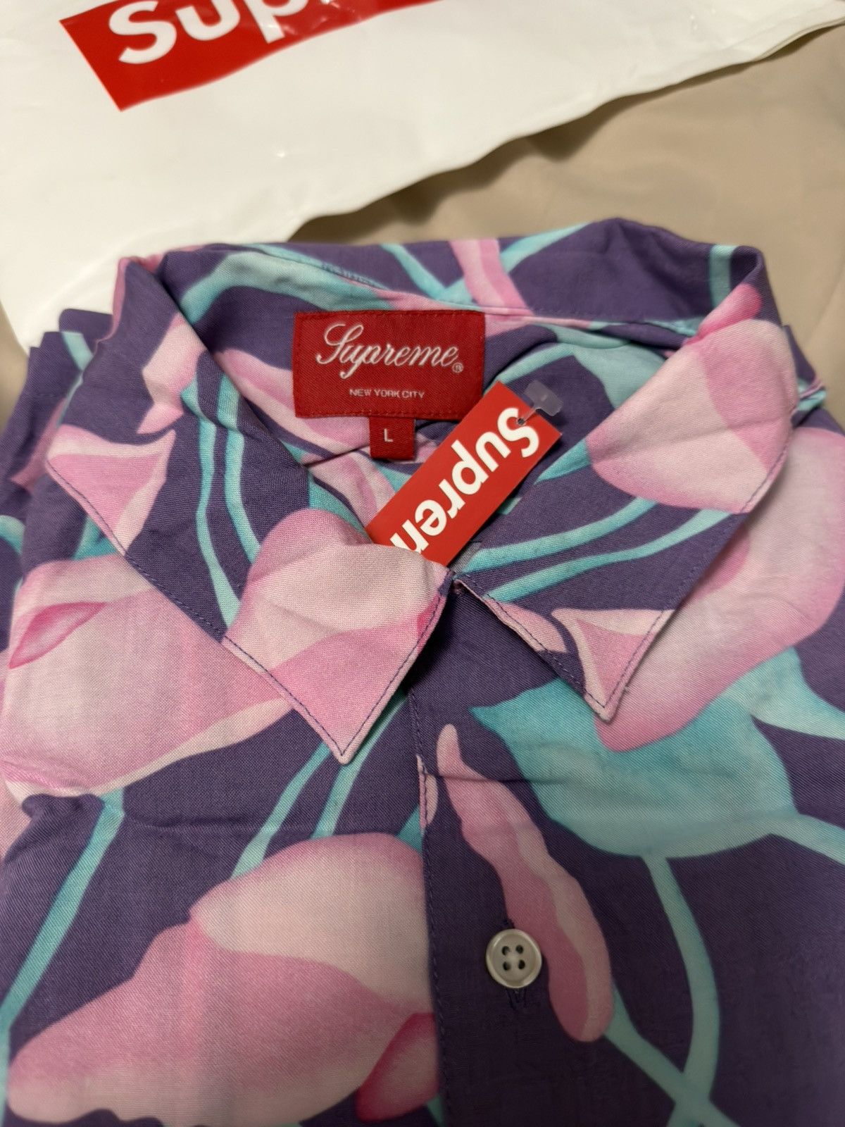 Supreme Supreme Lily Rayon SS18 Purple Large Size US L / EU 52-54 / 3 - 2 Thumbnail