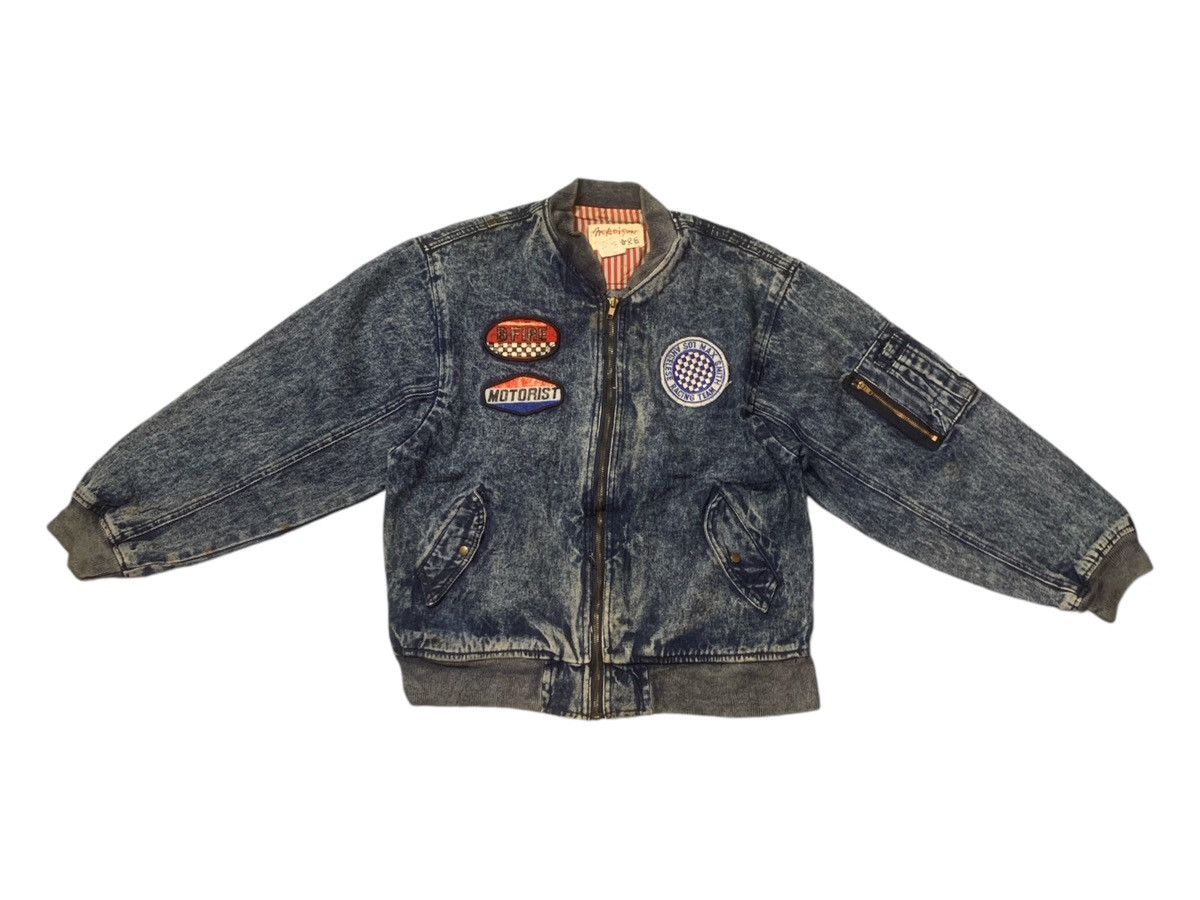 Vintage Rare Design Vintage Madison Square Racing Denim Jackets Size US S / EU 44-46 / 1 - 1 Thumbnail