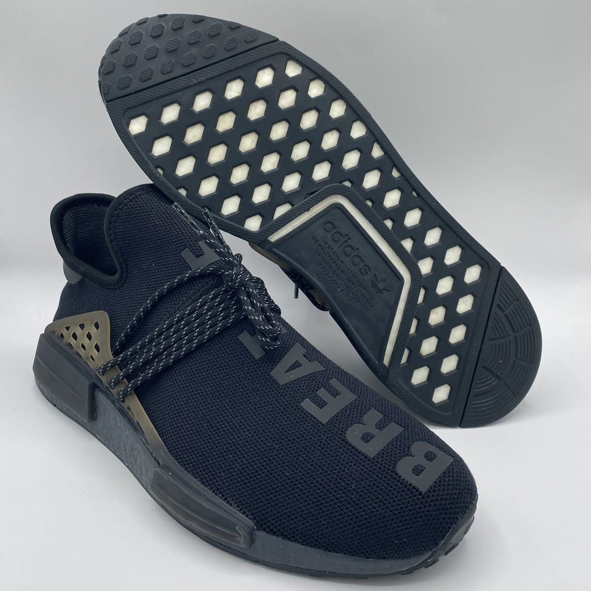 Human Made Adidas NMD Hu Pharrell Human Race Triple Black Pack Size US 10.5 / EU 43-44 - 4 Thumbnail
