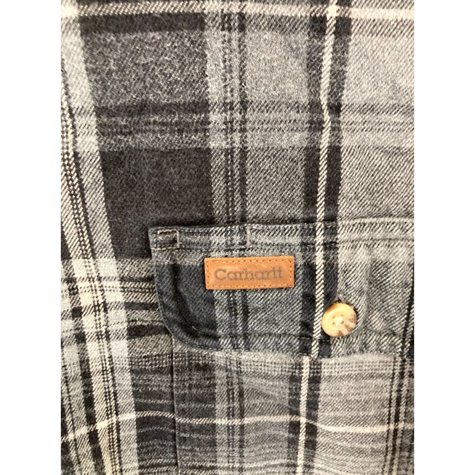 Carhartt Carhartt Shirt Mens 2XL Black Plaid Flannel Button-Up Outdoor Workwear Mens Size US XXL / EU 58 / 5 - 5 Thumbnail