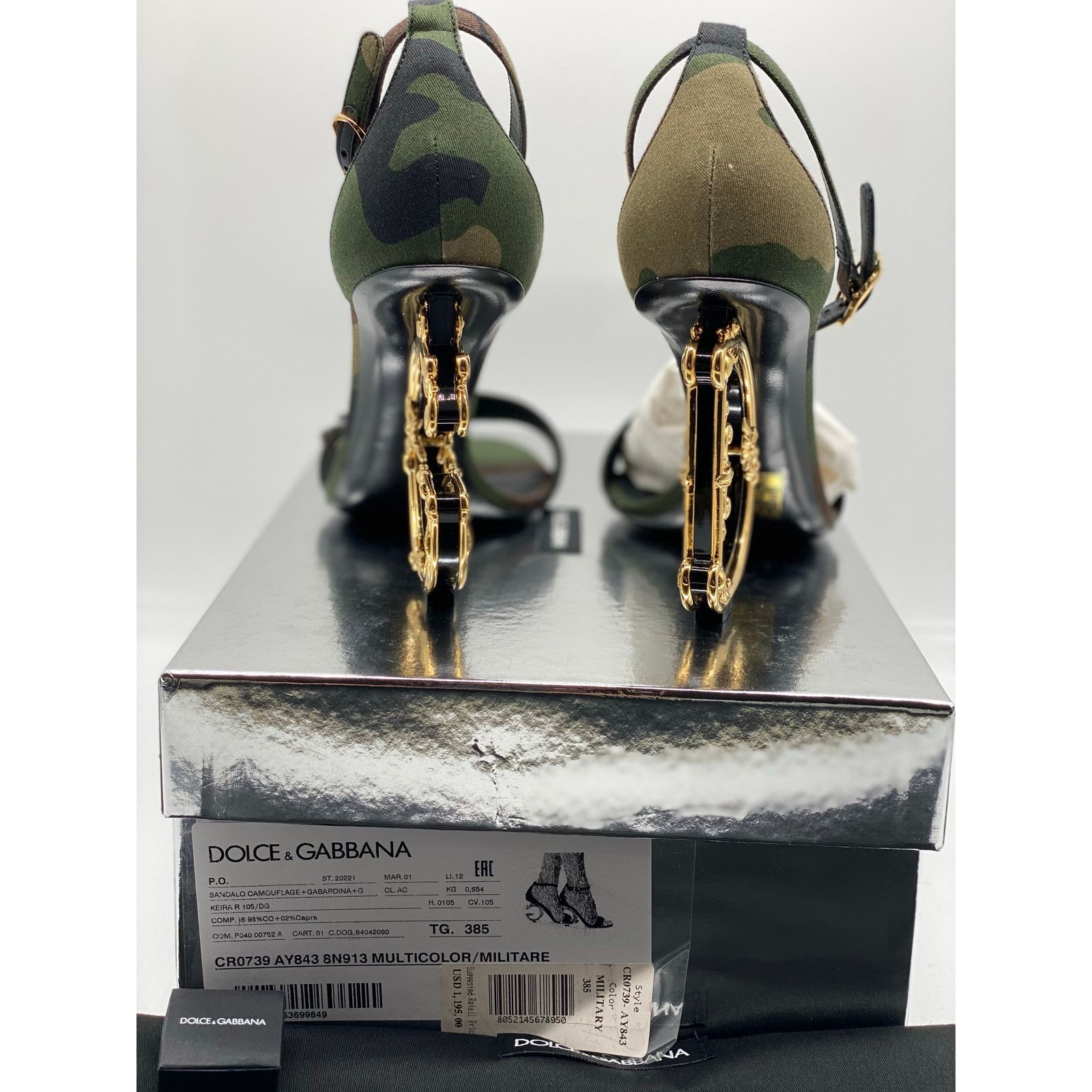 Dolce & Gabbana Dolce&Gabbana Keira Camouflage Sandals sz. 38.5 EU Size US 8.5 / IT 38.5 - 6 Thumbnail
