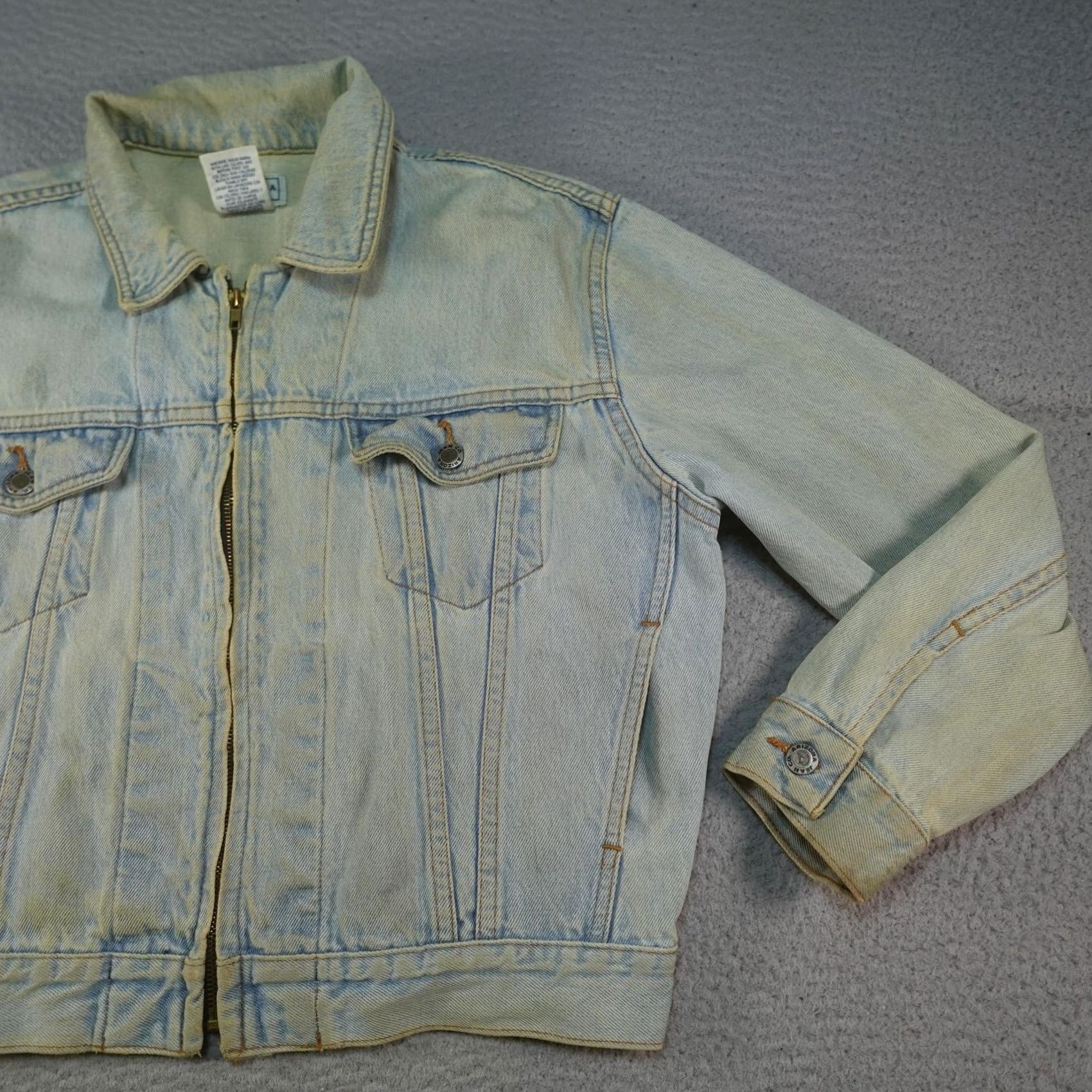 Vintage VINTAGE Arizona Jean Company Womens Denim Bomber Jacket M Blue 90s Trucker Casual Workwear Jacket Size M / US 6-8 / IT 42-44 - 3 Thumbnail