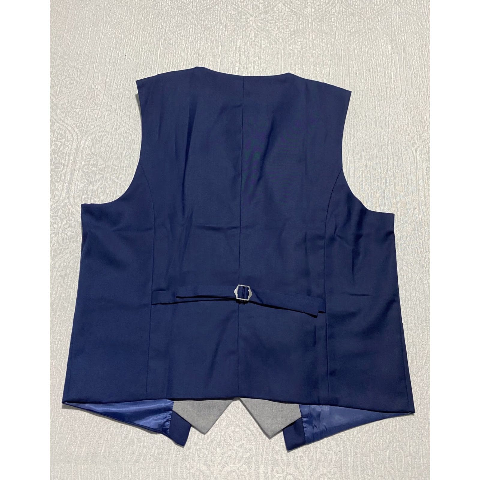 Vintage Mage Male Vest Mens Large Blue Gray Suit Waistcoat Business Formal Dress Jacket Shirt? Size US L / EU 52-54 / 3 - 2 Thumbnail