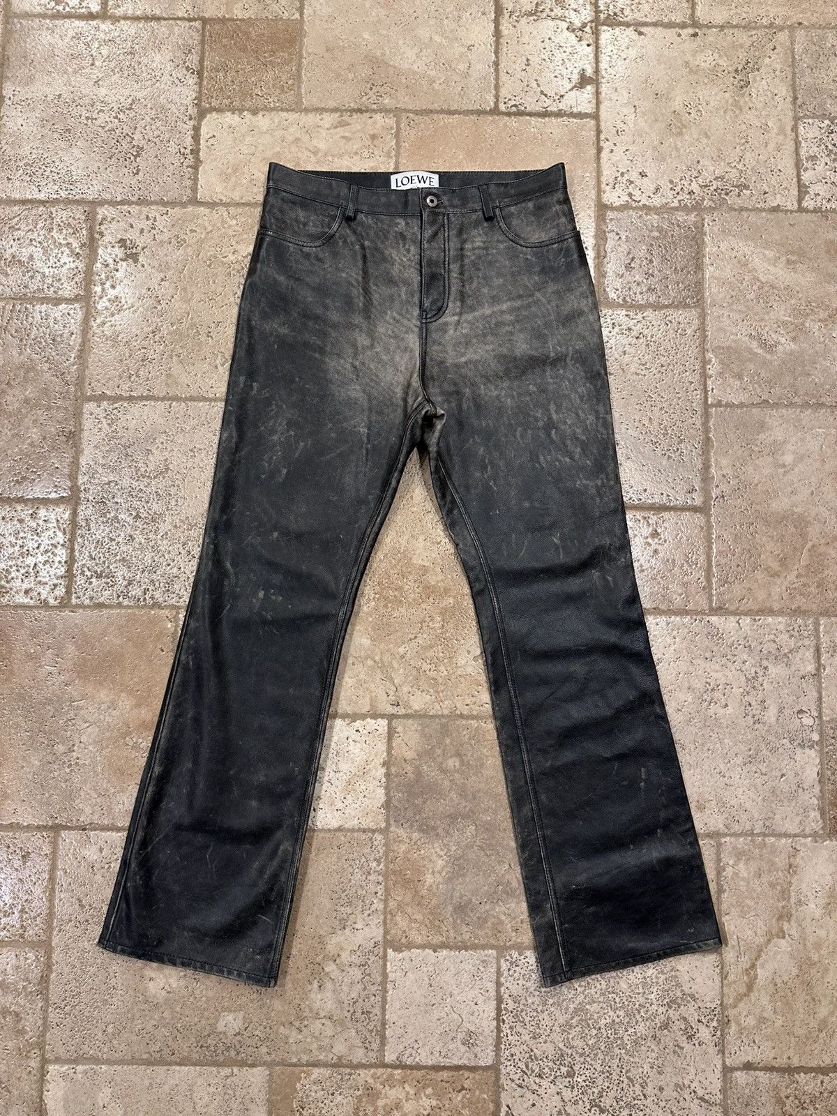 Loewe Loewe Calfskin Nappa Aged Leather Pants Size US 34 / EU 50 - 1 Thumbnail