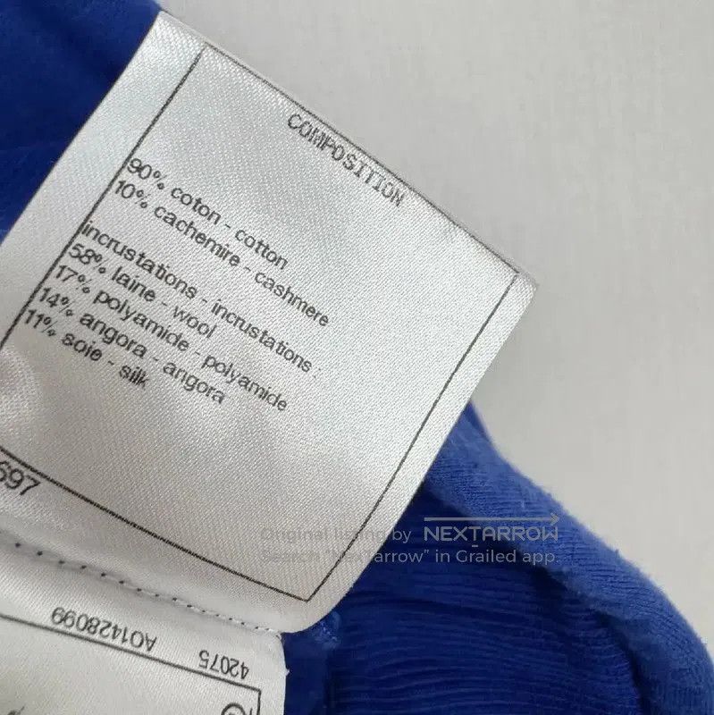 Chanel Chanel Blue Cotton Ladies Cardigan, Size L . Size L / US 10 / IT 46 - 9 Thumbnail