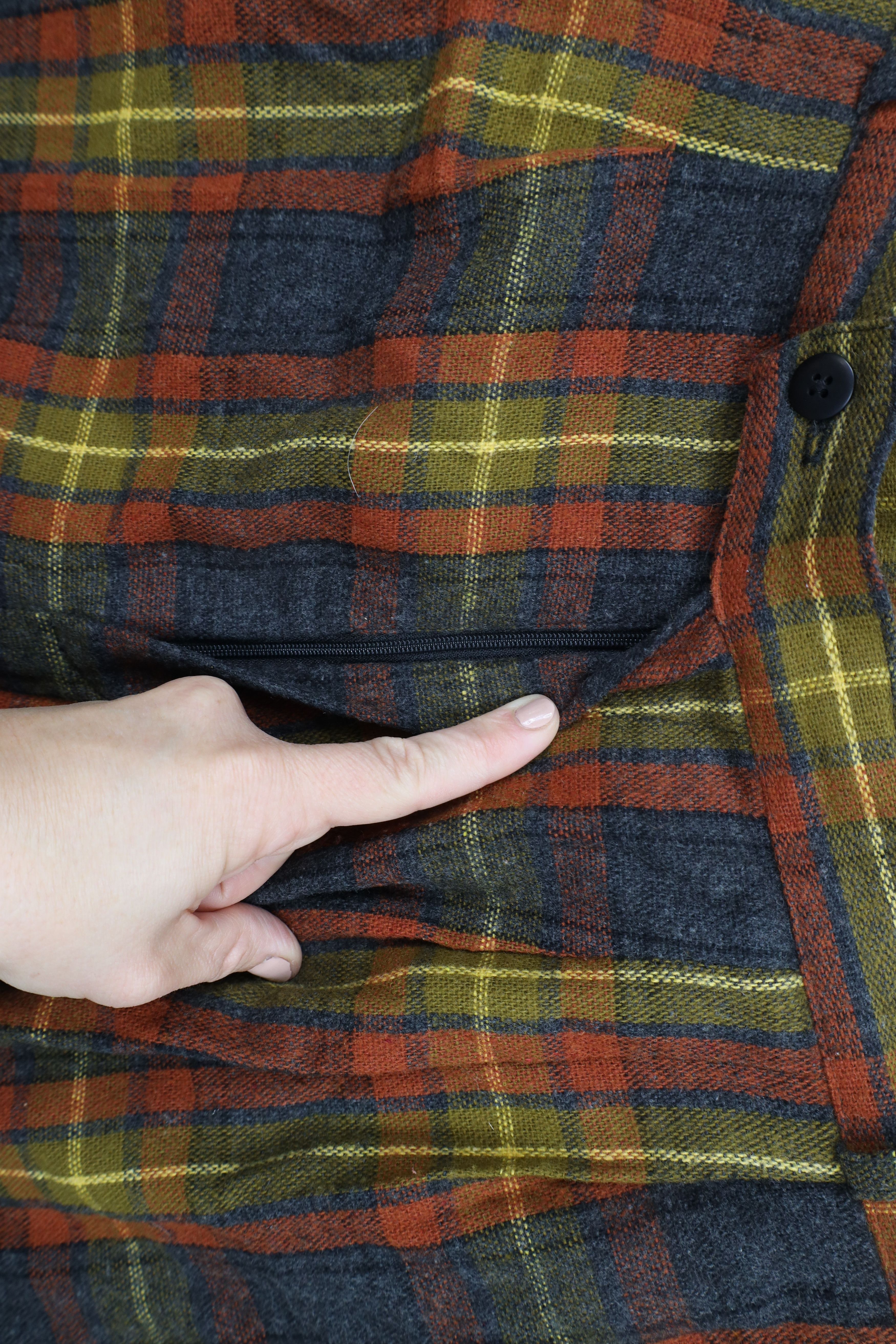 Vintage Vintage 90s Streetwear Cuffed Wool Tweed Wide Leg Pants USA Size US 38 / EU 54 - 5 Thumbnail