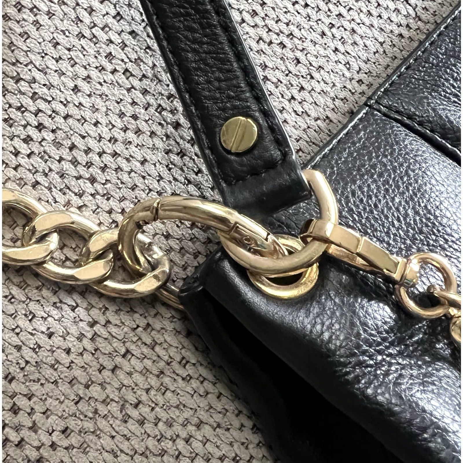 Michael Kors MICHAEL KORS Bedford Shoulder Bag PEBBLED Leather Convertible Purse Large Black EUC Bags Womens Size ONE SIZE - 5 Thumbnail