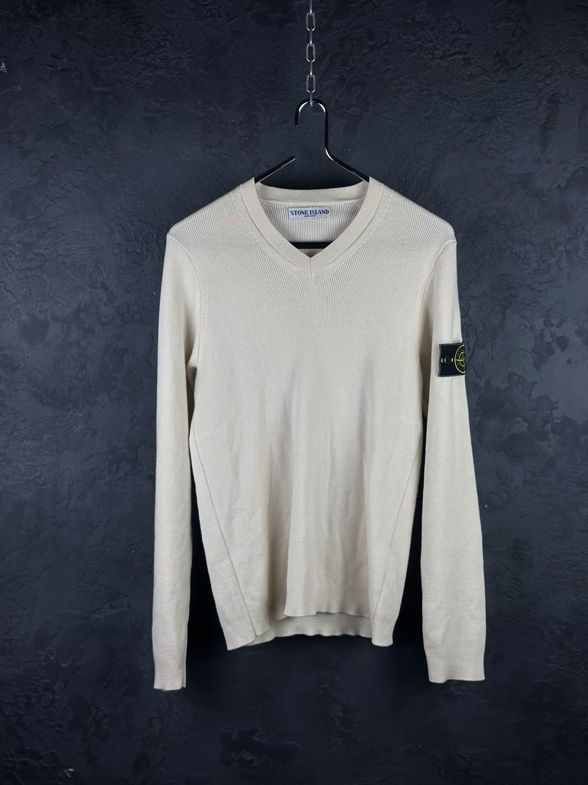 Stone Island Vintage V-Neck Knitwear Sweater Mens Size L