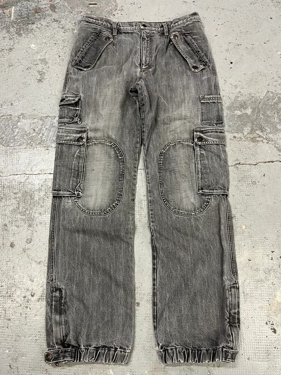 Dolce & Gabbana AW2004 Dolce & Gabbana Grey Cargo Double Knee Denim Jeans Size US 33 - 2 Thumbnail
