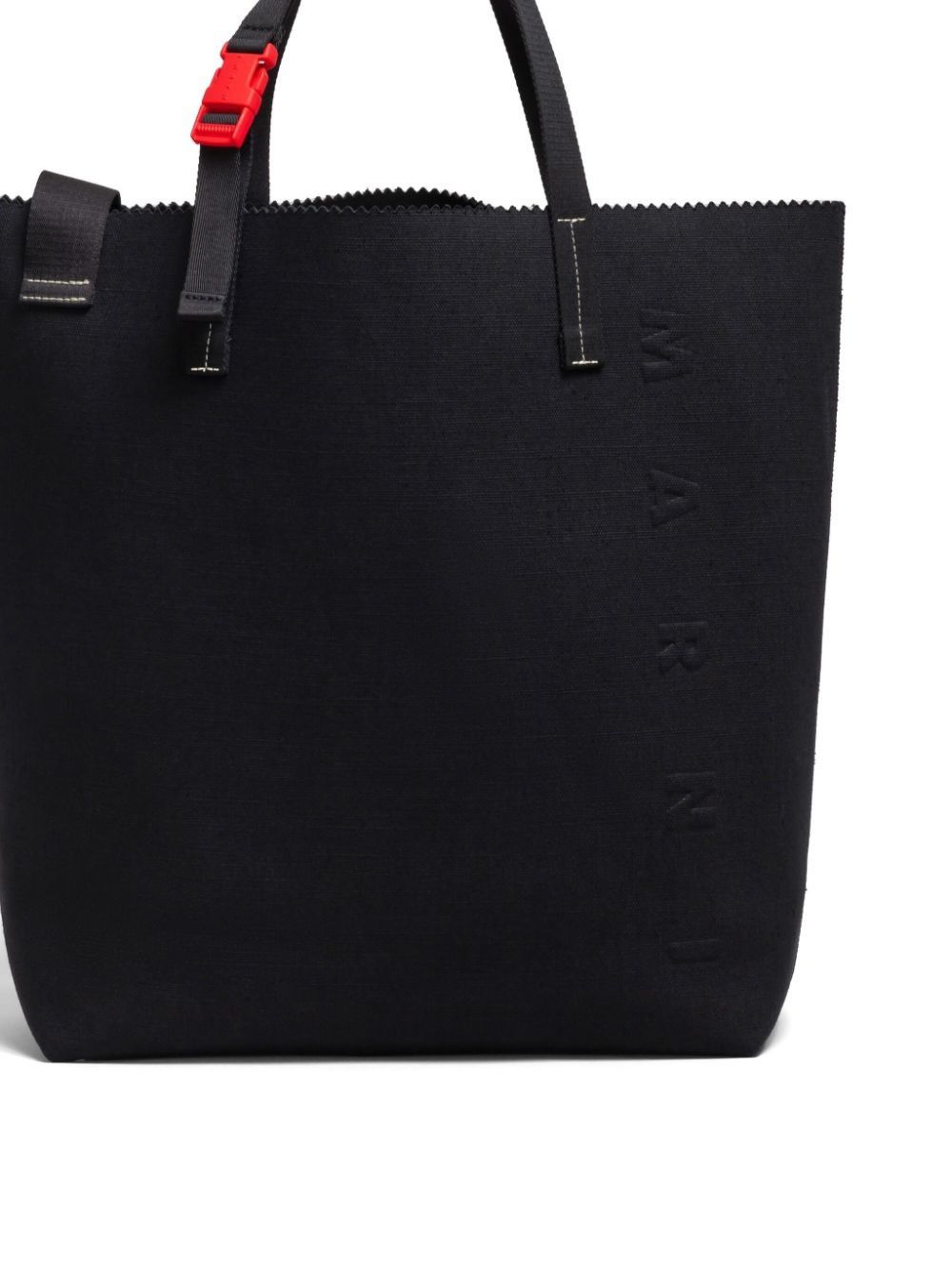 Marni o1w1db11125 Size :OS/Embossed-Logo Tote Bag in Black Size ONE SIZE - 4 Thumbnail