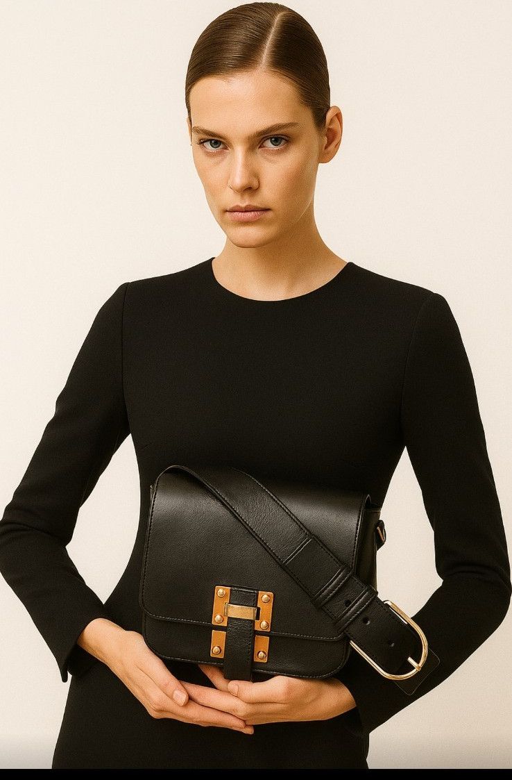 Sophie Hulme SOPHIE HULME Black Smooth Matte Leather Crossbody Bag Size ONE SIZE - 1 Thumbnail