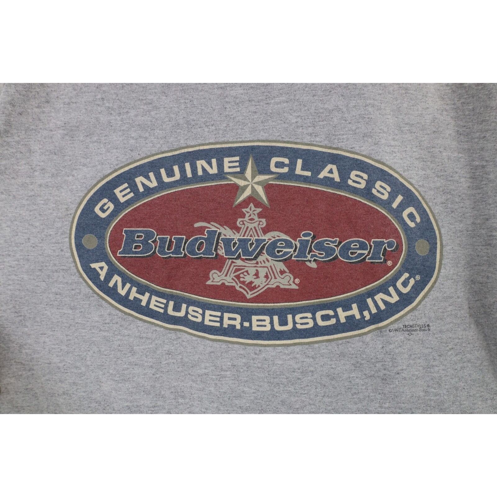 Budweiser × Vintage Vintage 90s Spell Out Anheuser Busch Budweiser Beer T-Shirt Size US L / EU 52-54 / 3 - 7 Thumbnail