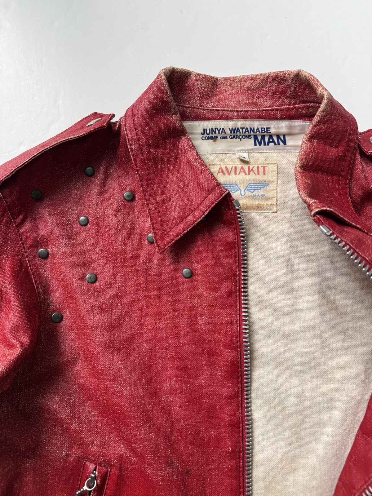Junya Watanabe Junya Watanabe aw02’ red aviakit studded jacket Size US M / EU 48-50 / 2 - 5 Thumbnail