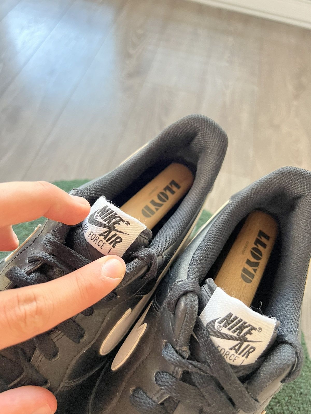 Nike ‼️Nike Air Force 1 ‘07 AN20 Black Leather White Logo Sneakers Size US 13 / EU 46 - 13 Thumbnail