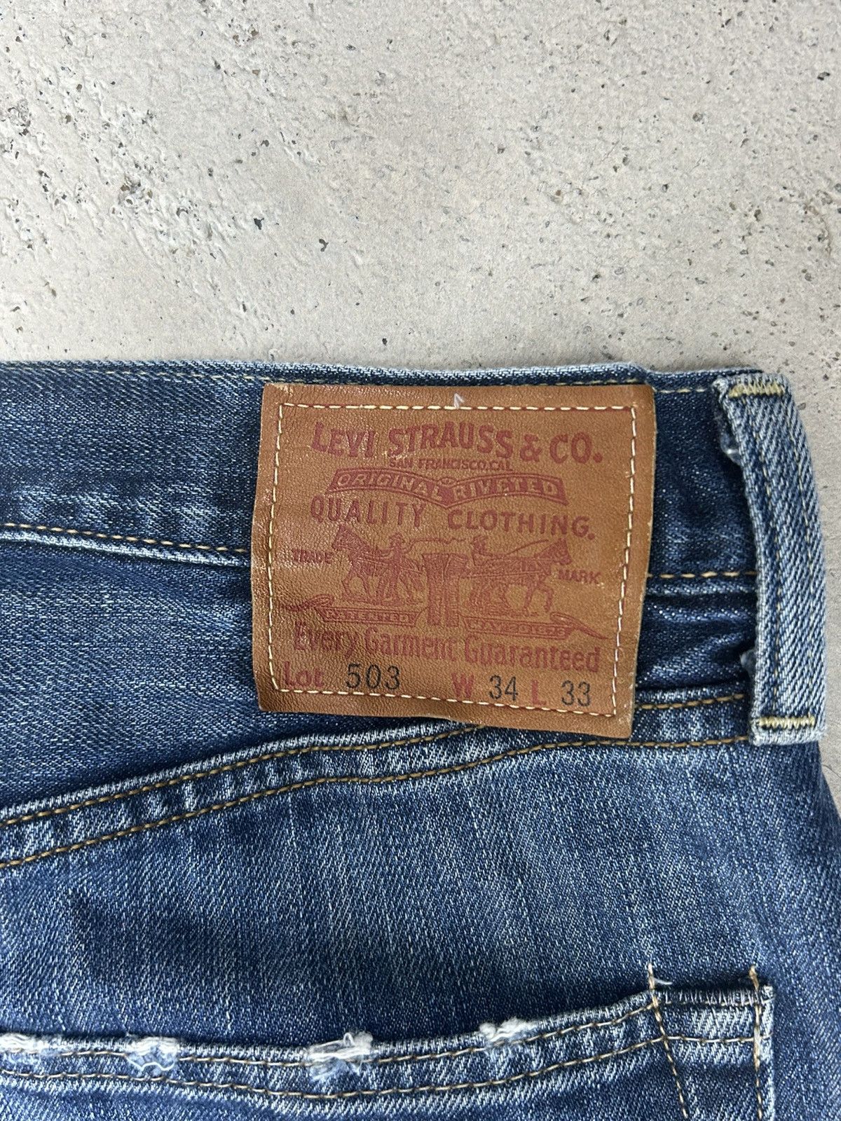 Levi's Levis 503 Relaxed Fit Blue Jeans Baggy Style Size US 33 - 10 Thumbnail