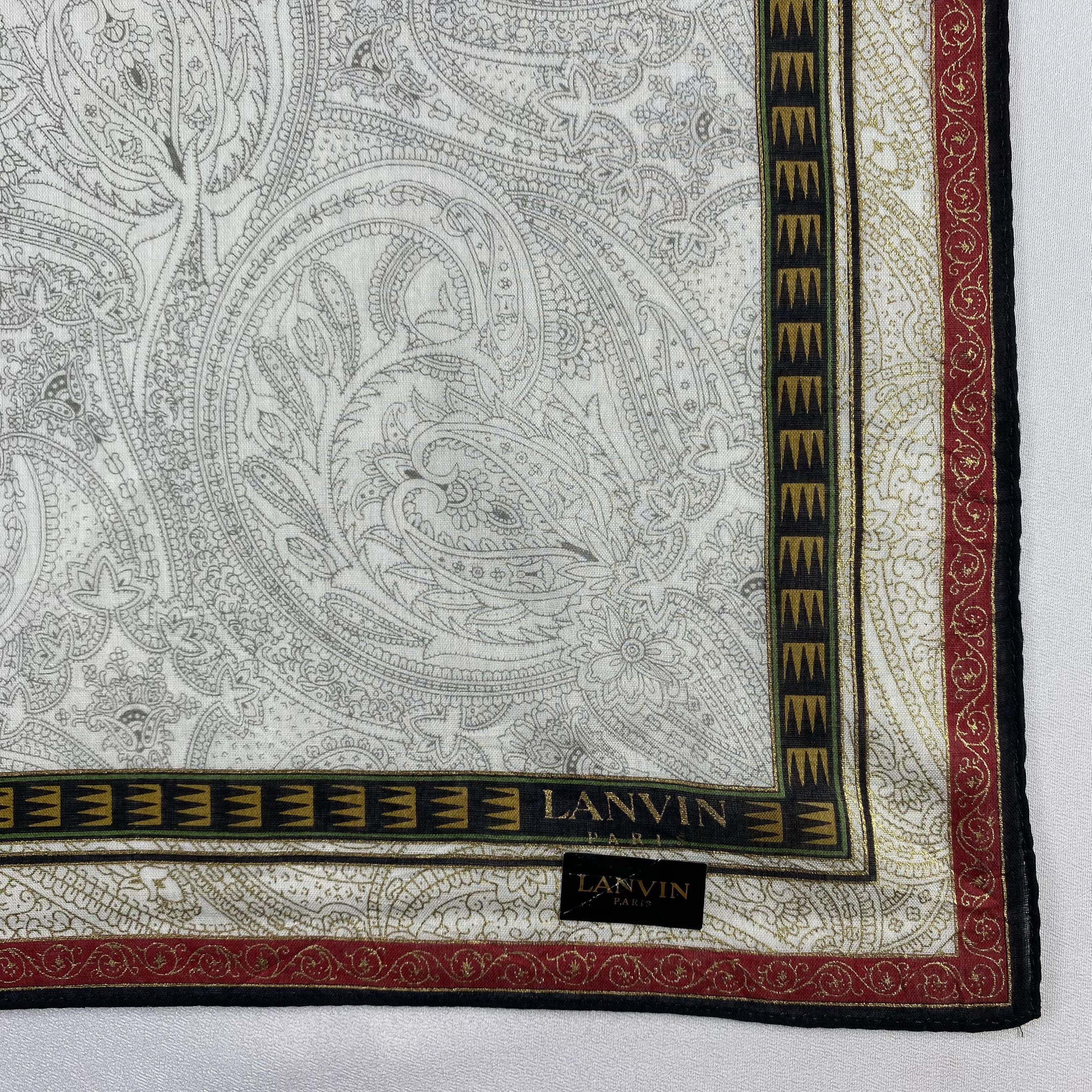 Lanvin × Vintage Lanvin Handkerchief / Neckerchief / Bandana-P1097 Size ONE SIZE - 3 Thumbnail