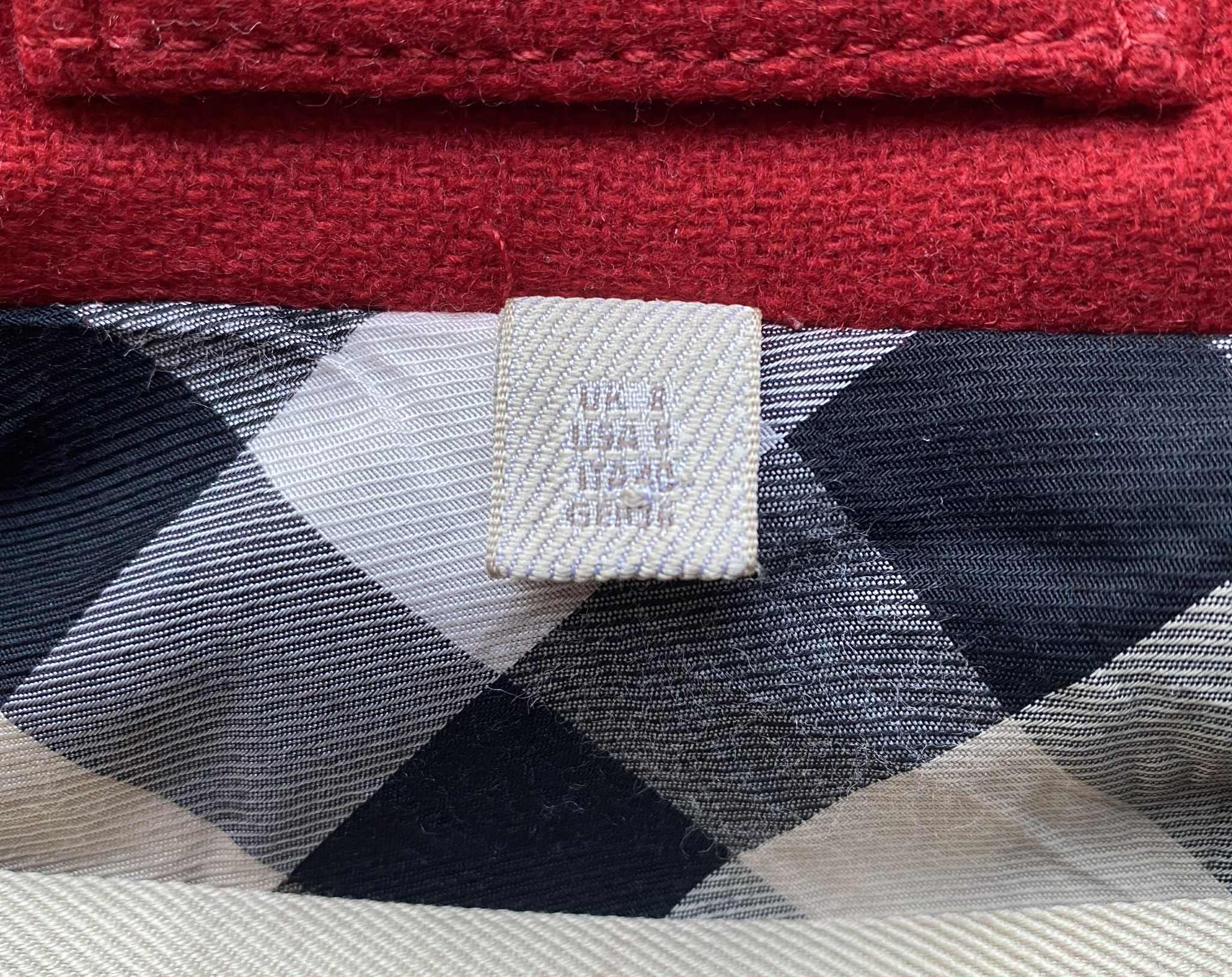 Burberry Burberry Brit Women Wool Red Peacoat Buttons Size S / US 4 / IT 40 - 10 Thumbnail