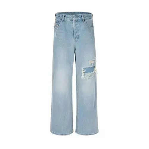 Designer × Japanese Brand × Jean Y2K Ripped Flare Baggy Jeans Size US 32 / EU 48 - 4 Thumbnail