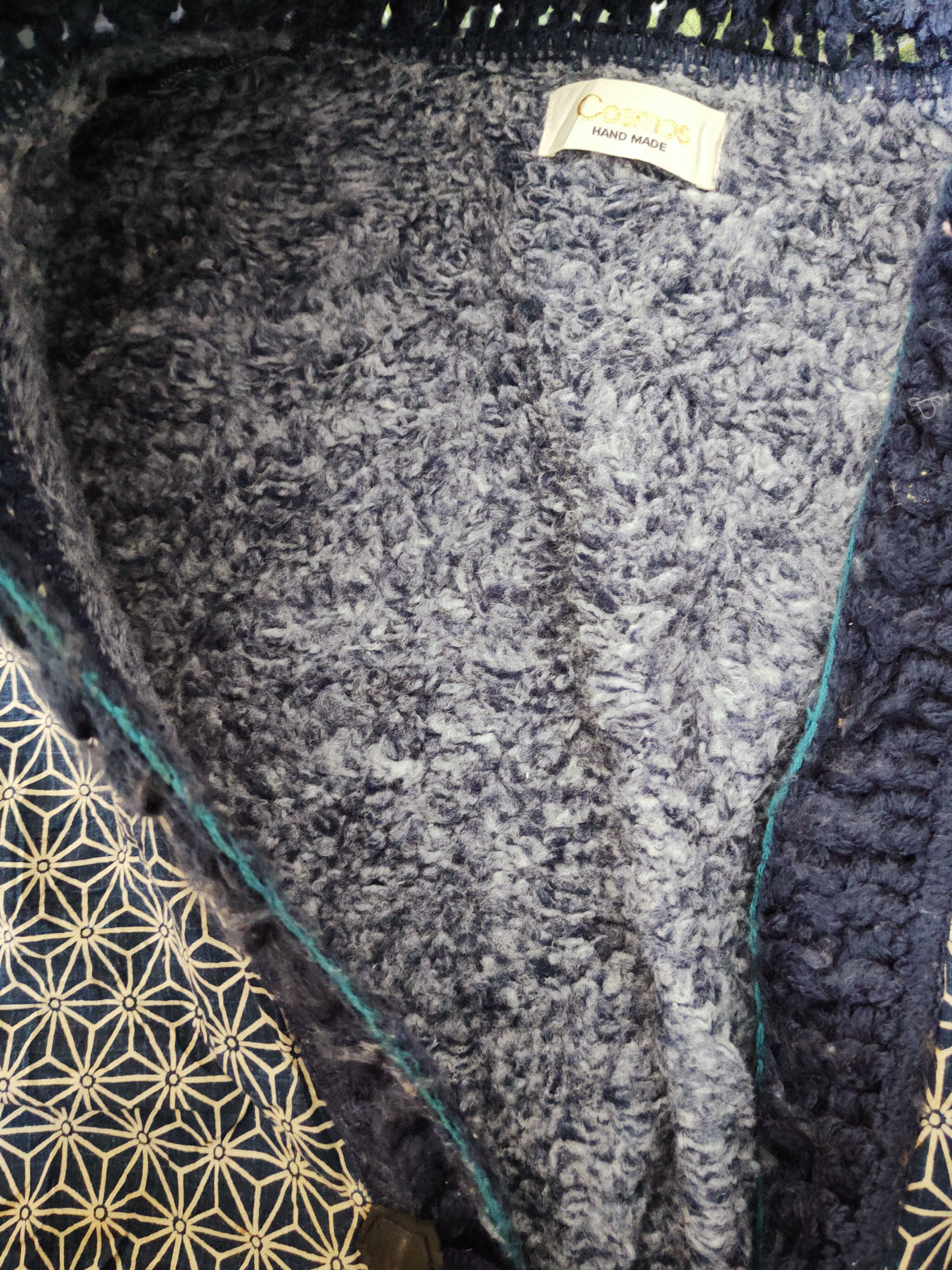 Vintage Vintage Cosmos Dark Blue Knitwear Vests Size US L / EU 52-54 / 3 - 3 Thumbnail