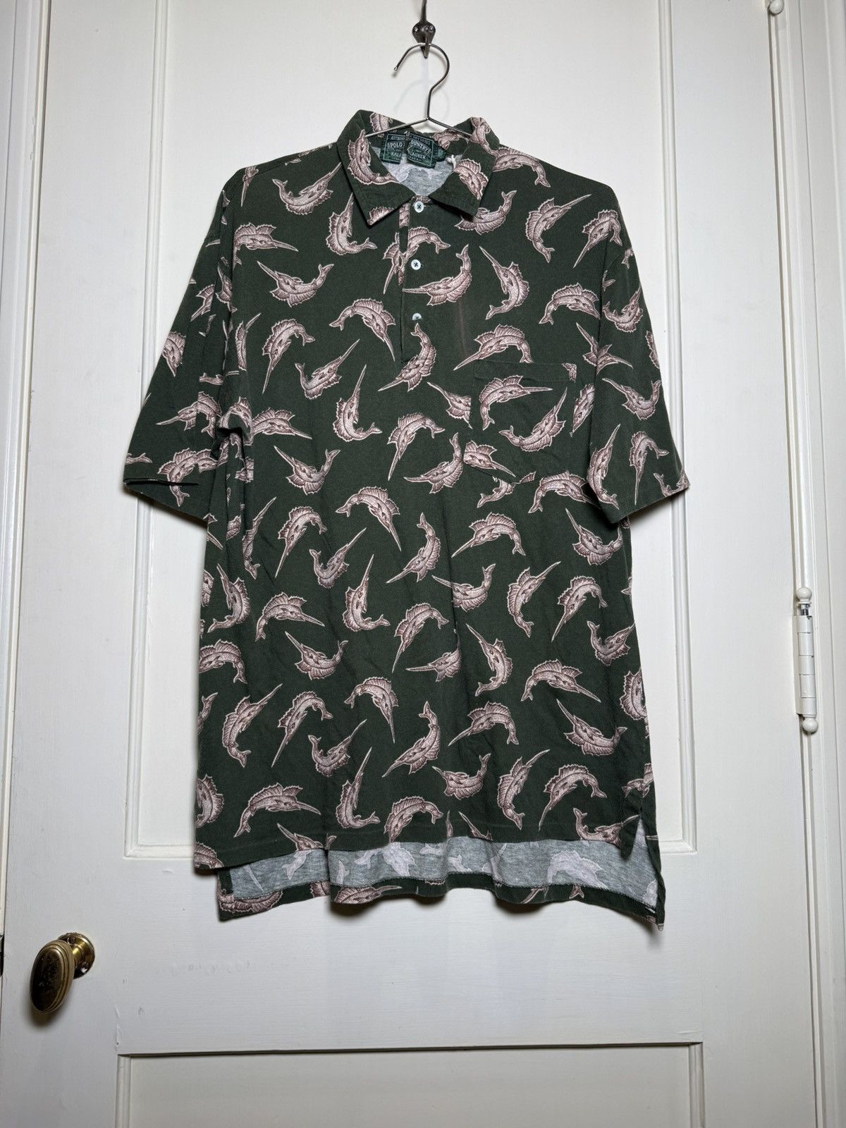 Polo Ralph Lauren Polo Country Ralph Lauren 1991 Marlin Print Polo Size US M / EU 48-50 / 2 - 1 Thumbnail