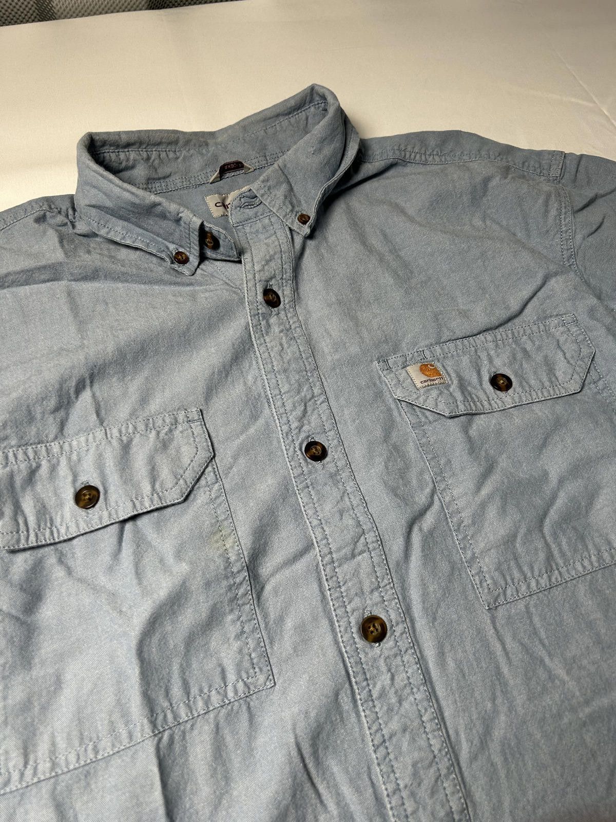 Carhartt Carhartt Pocket Shirt Heavyweight Overshirt Workwear Blue Size US XL / EU 56 / 4 - 3 Thumbnail