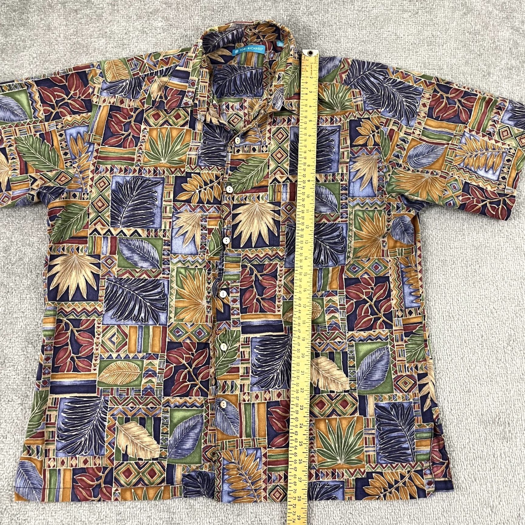 Tori Richard VINTAGE Tori Richard Hawaiian Shirt Men Large Floral Short Sleeve Cotton USA Casual Beach Fashion Size US L / EU 52-54 / 3 - 3 Thumbnail